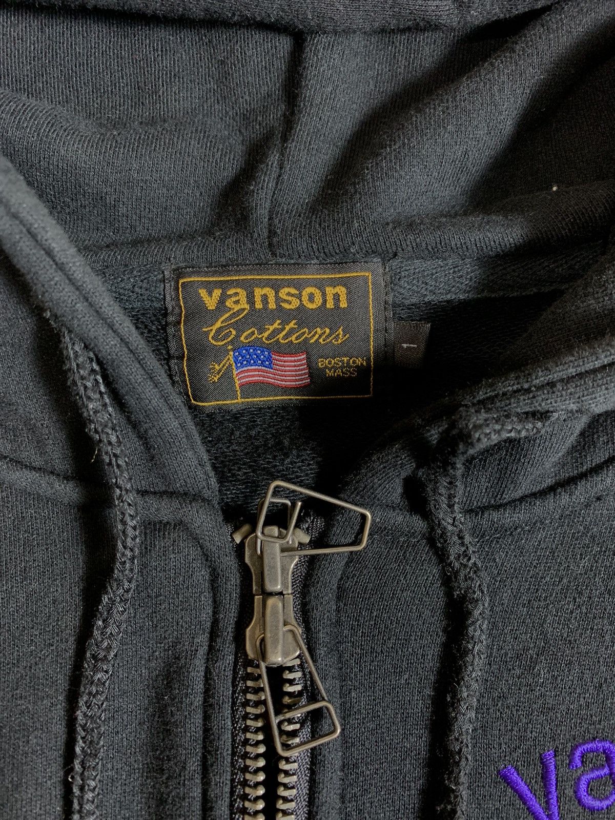 Vanson Leathers × Vintage Vanson Leathers embroidery spell out zip hoodie Size US XS / EU 42 / 0 - 6 Thumbnail