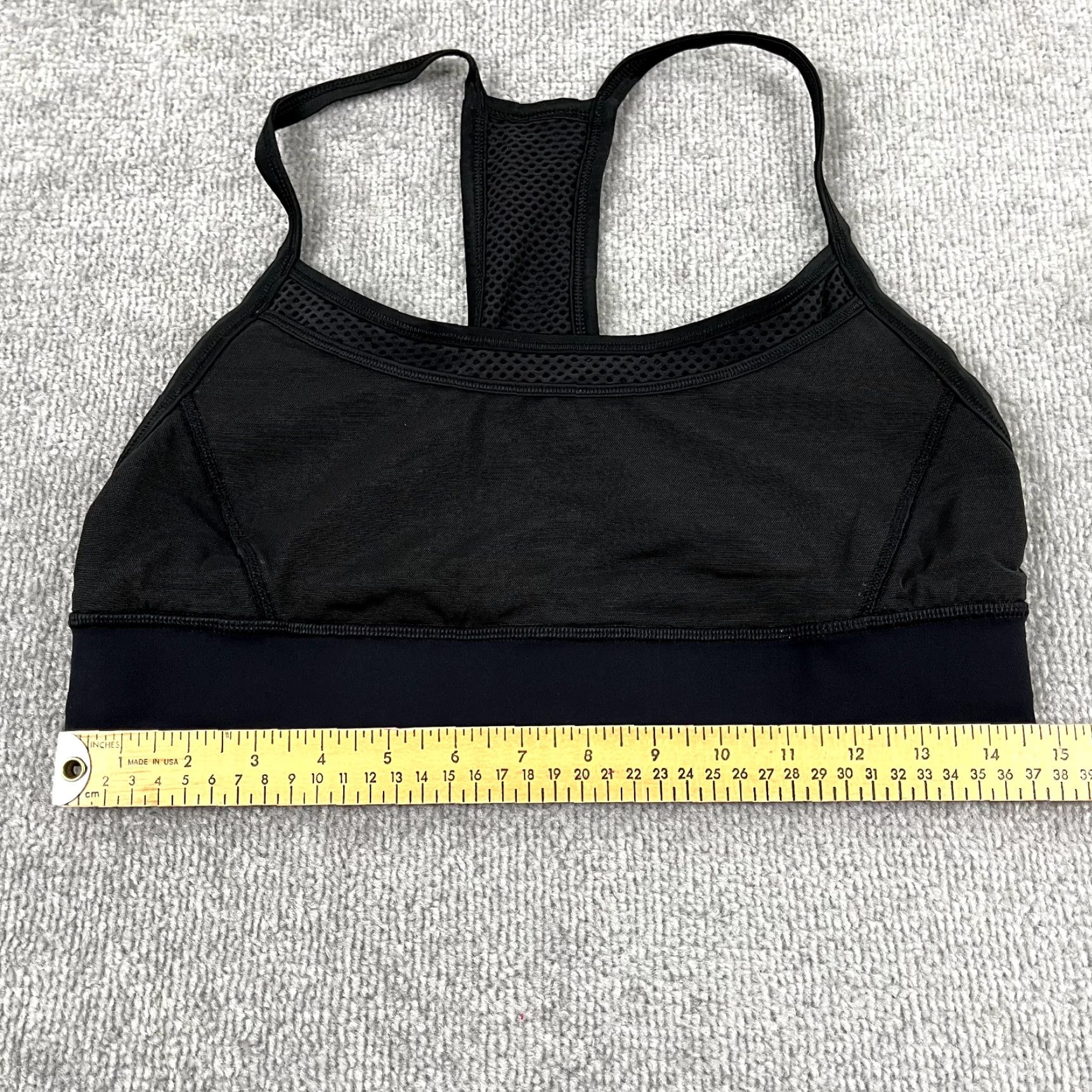 Lululemon Lululemon Sports Bra Womens Size 10-12 Black Racerback Workout Yoga Gym Running Size ONE SIZE - 5 Thumbnail