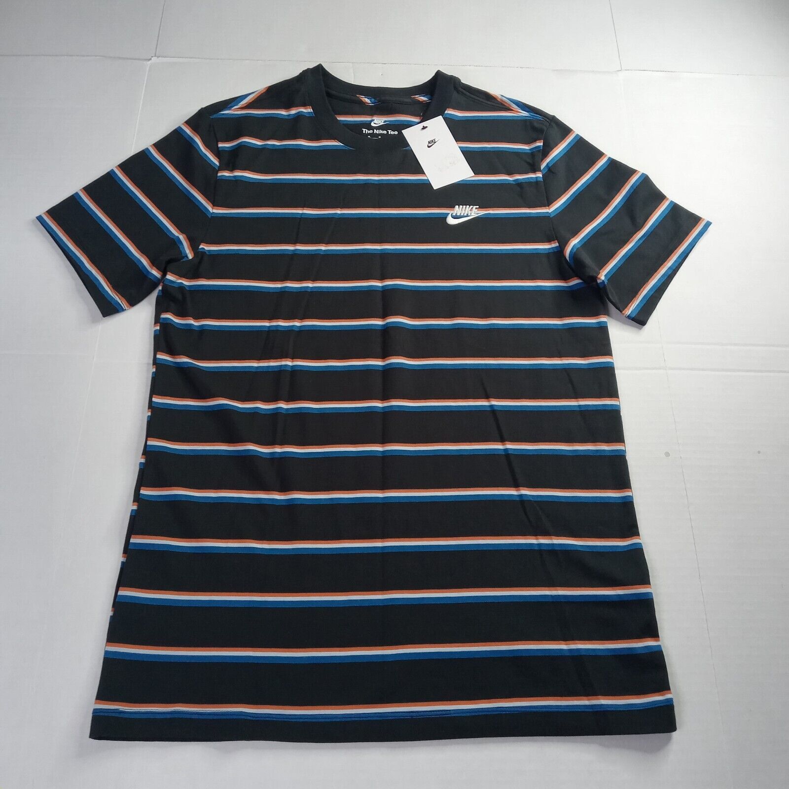Nike Nike Sportswear Club Stripe Logo T-Shirt Tee Men's M Black Size US M / EU 48-50 / 2 - 1 Thumbnail