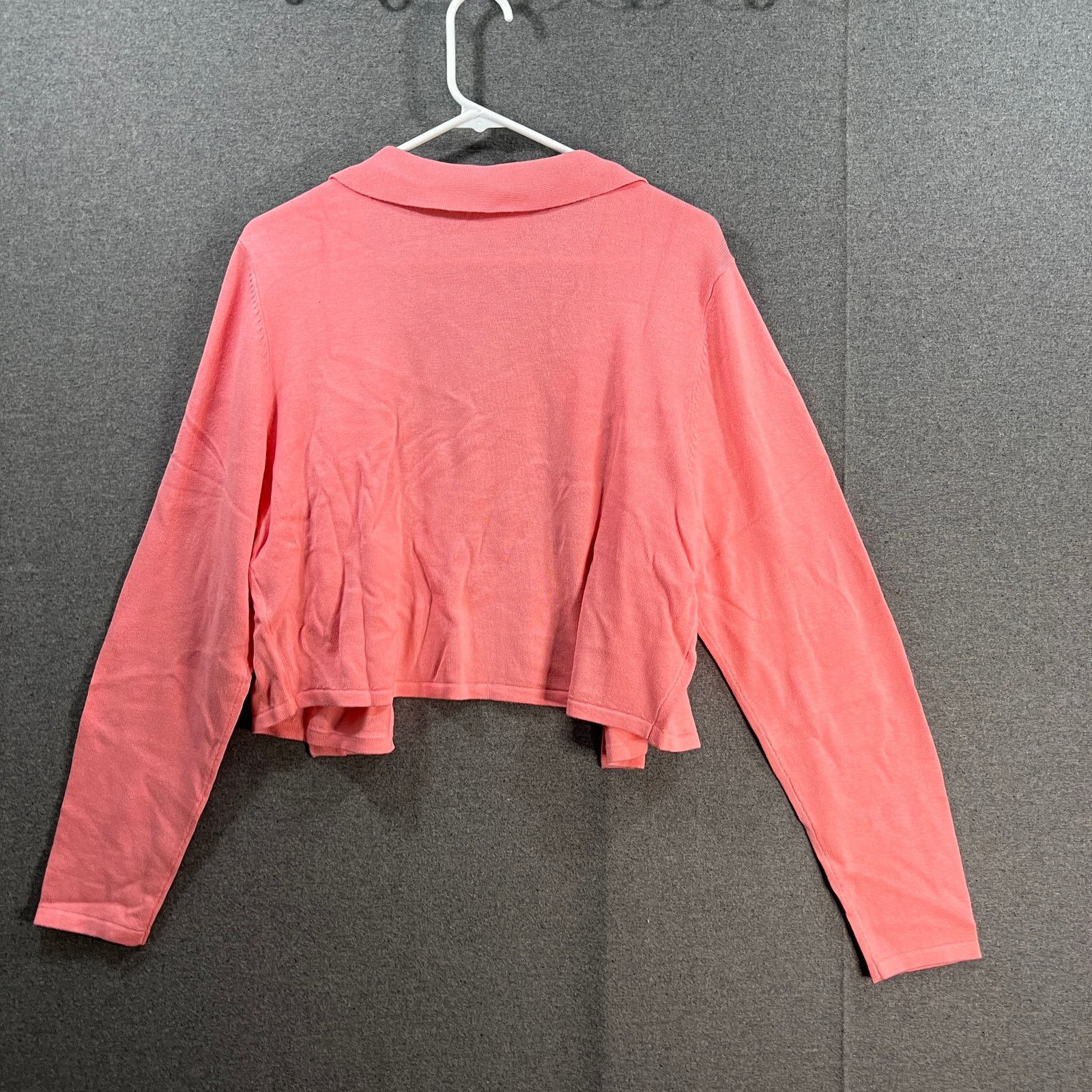 Isaac Mizrahi Isaac Mizrahi Live! Collared Sweeter Cardigan Cardigan Pink Size L / US 10 / IT 46 - 2 Thumbnail