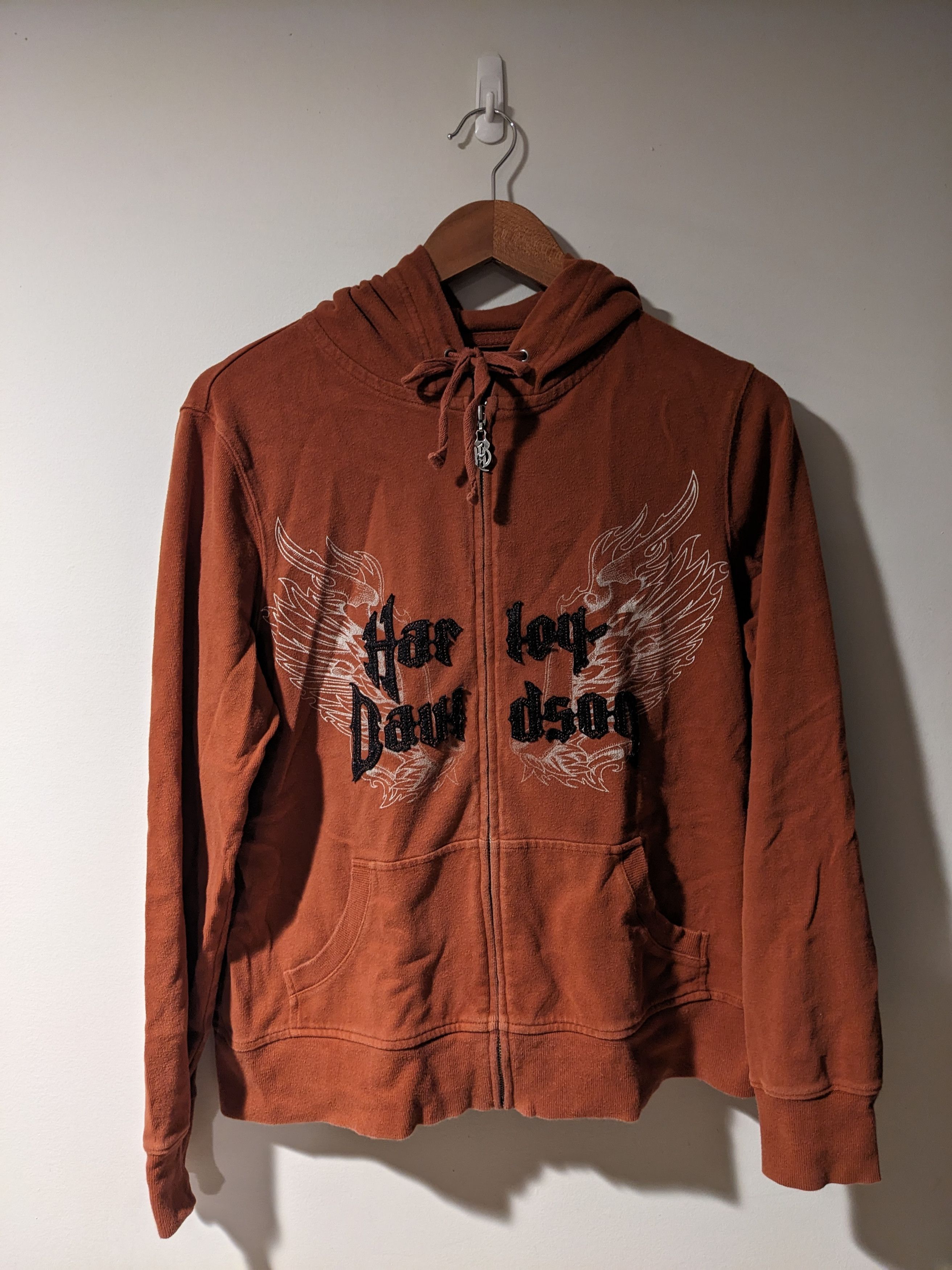 Harley Davidson × Vintage Vintage Y2K Harley Davidson Motorcycle Large Full Zip Hoodie Size L / US 10 / IT 46 - 1 Thumbnail
