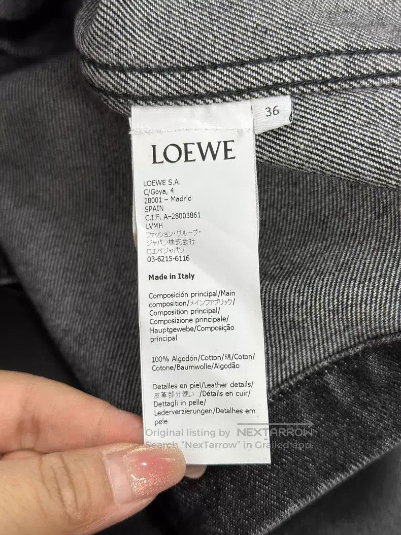 Loewe Loewe Black Back Letter Logo Denim Jacket Size XS / US 0-2 / IT 36-38 - 6 Thumbnail