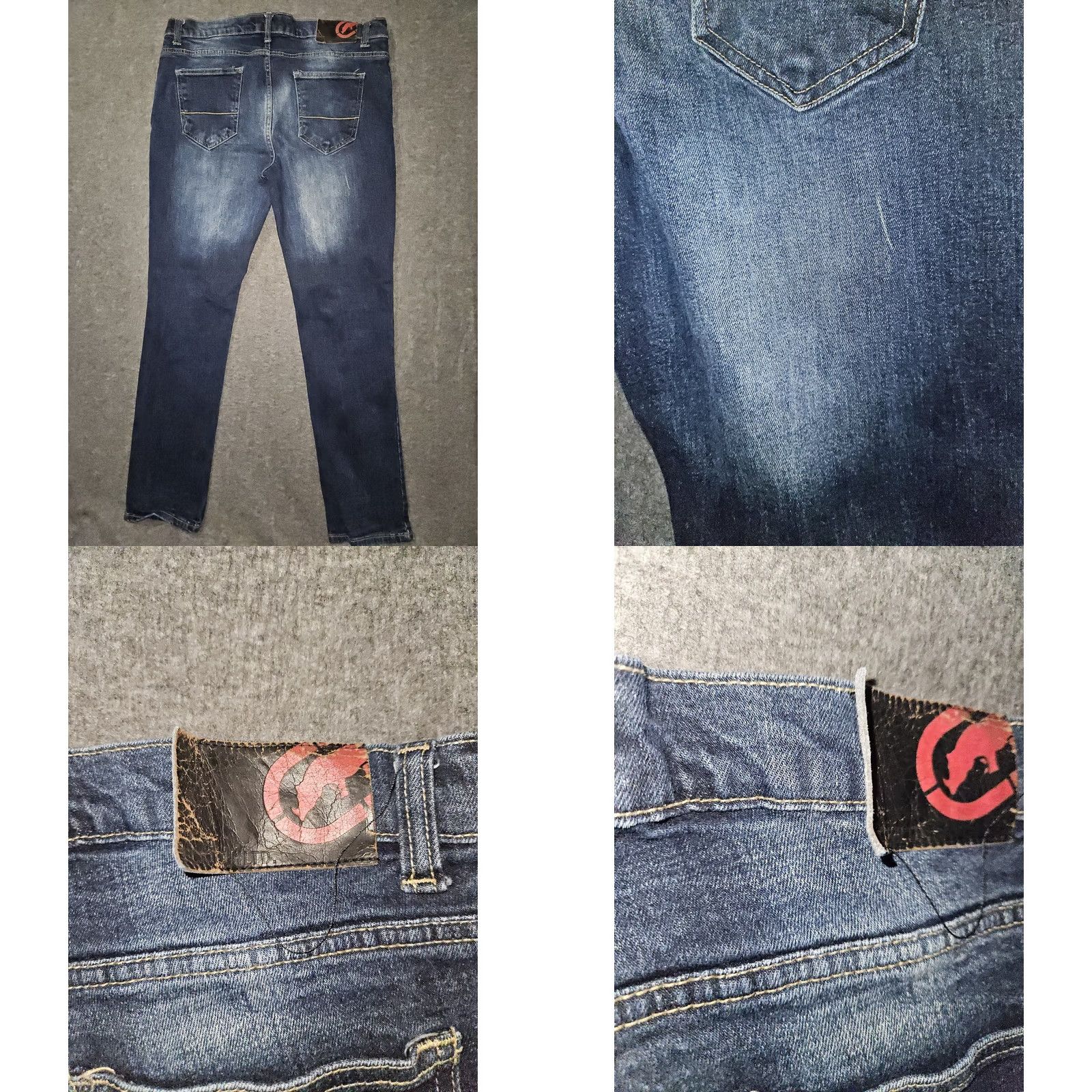 Ecko Unltd. Ecko Unltd. Athletic Skinny Jeans Men's 34x30 Blue Stretch Low Rise Preppy Denim Jeans Regular Mens Size US 34 / EU 50 - 8 Thumbnail