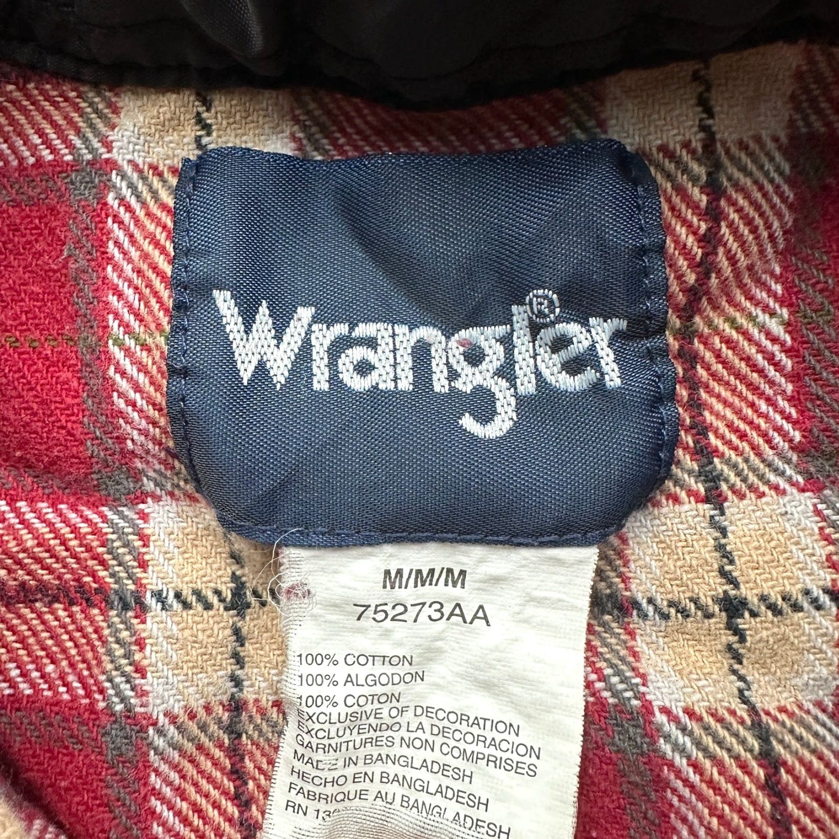 Wrangler Wrangler Shirt Flannel Red Plaid Pearl Snap Long Sleeve Mens Medium Pockets Button-Up Casual Workwear M Regular Cotton Size US M / EU 48-50 / 2 - 3 Thumbnail