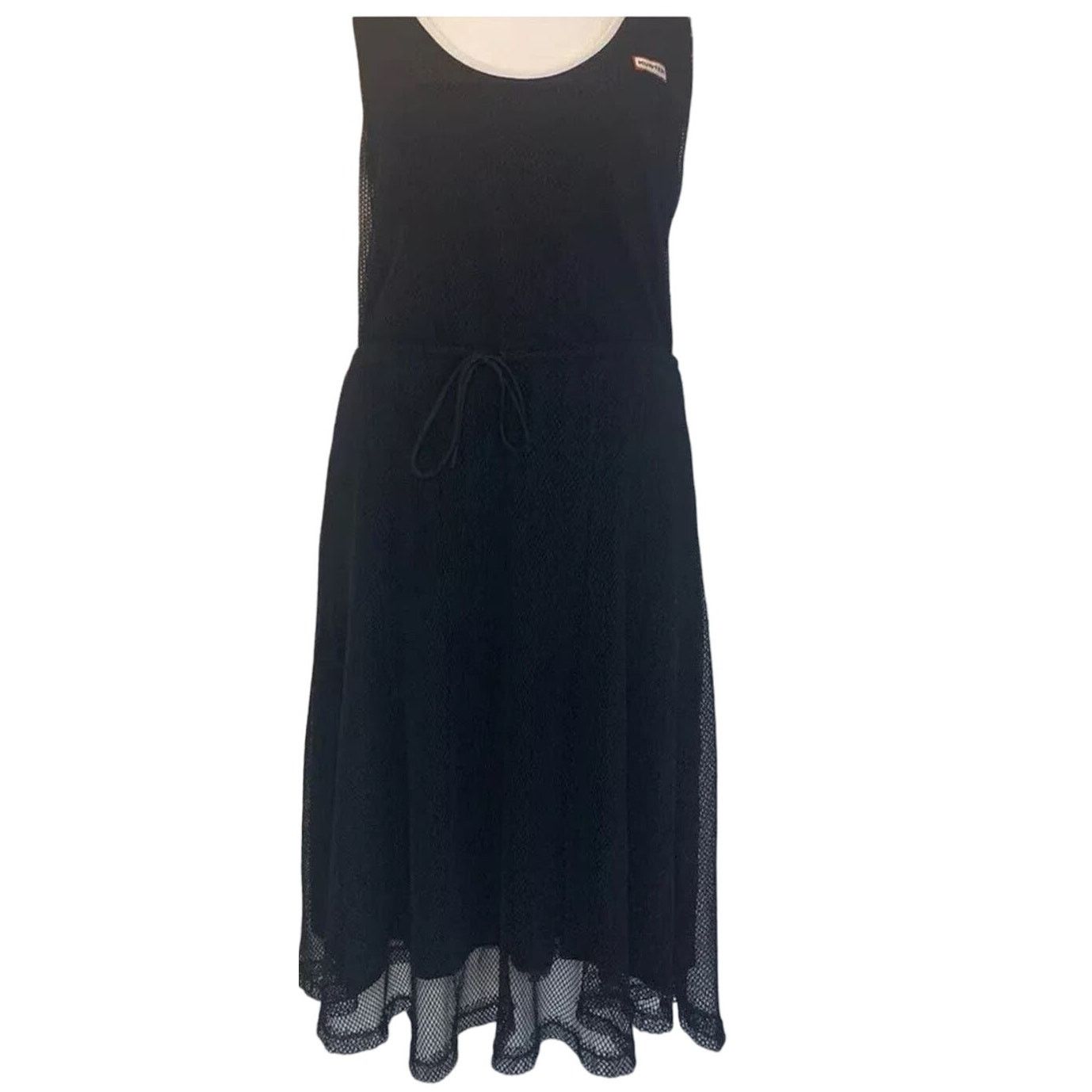 Hunter Hunter Target Black Dress Sleeveless Mesh Drawstring Belt Size M / US 6-8 / IT 42-44 - 2 Thumbnail