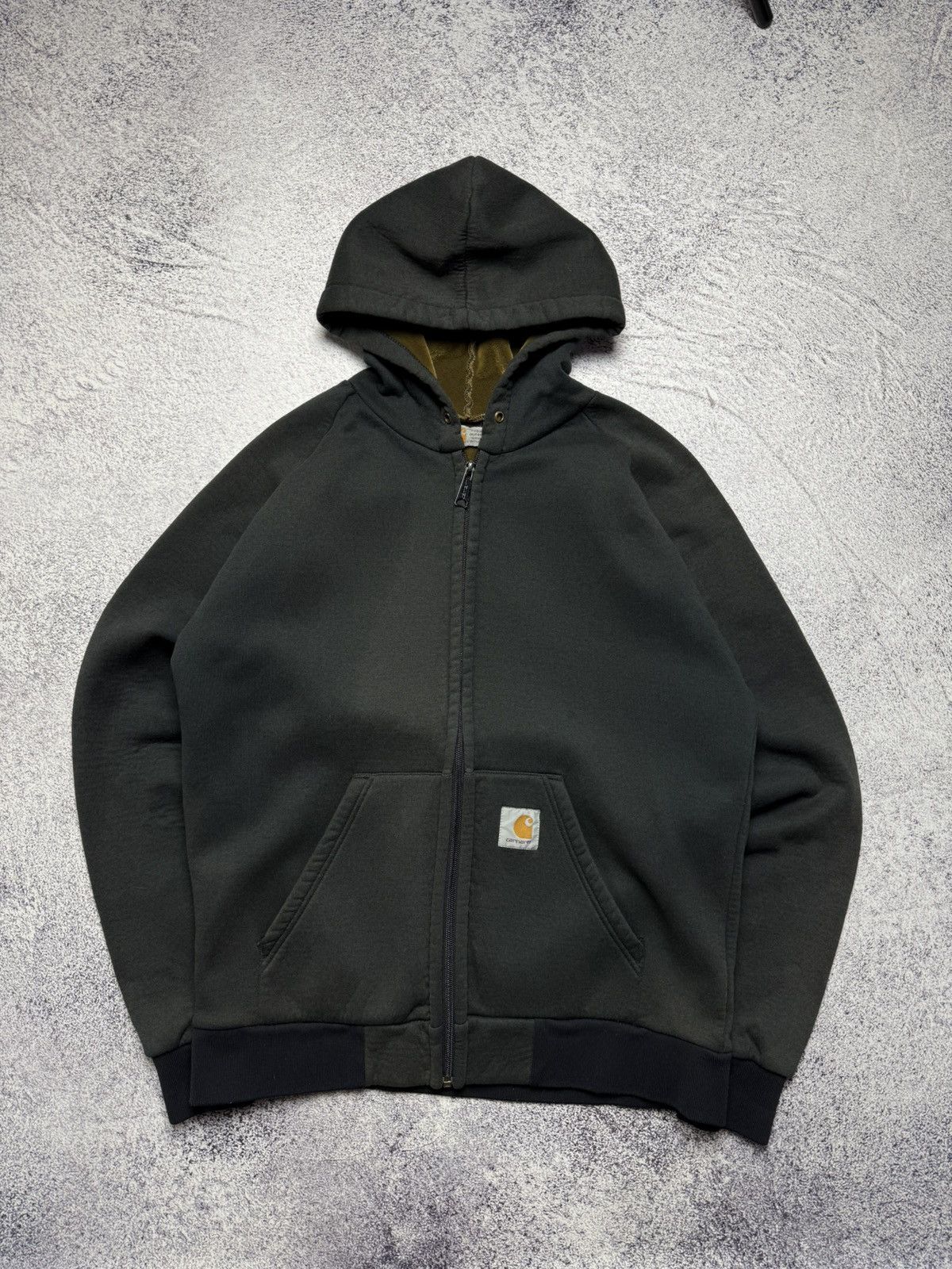 Carhartt Vintage Carhartt Zip Hoodie Faded Work Jacket Y2k Style Rare Size US L / EU 52-54 / 3 - 1 Thumbnail
