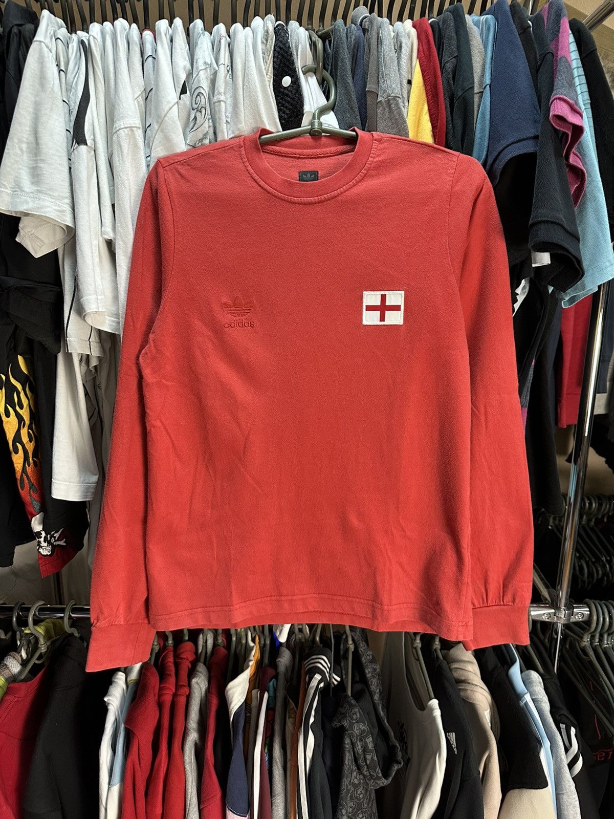 England Football Longsleave 1966 Adidas Long Sleeve Red