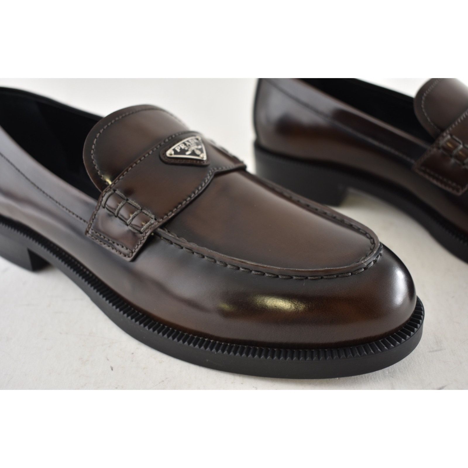 Prada Prada Bruciato Brown Calfskin Leather Loafer Creeper Size US 11.5 / IT 41.5 - 8 Thumbnail