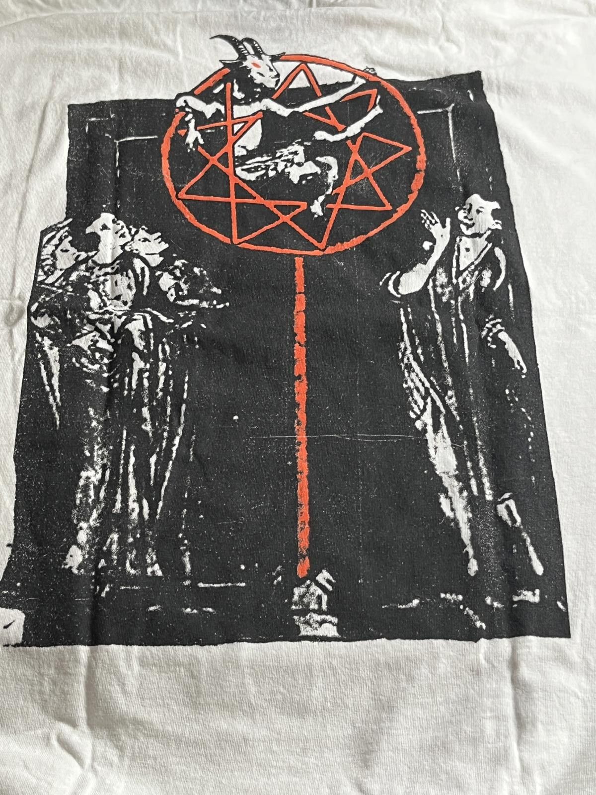 Designer T-shirt Slipknot Band - Distressed Pentagram Goat Shirt - L Size US L / EU 52-54 / 3 - 5 Thumbnail