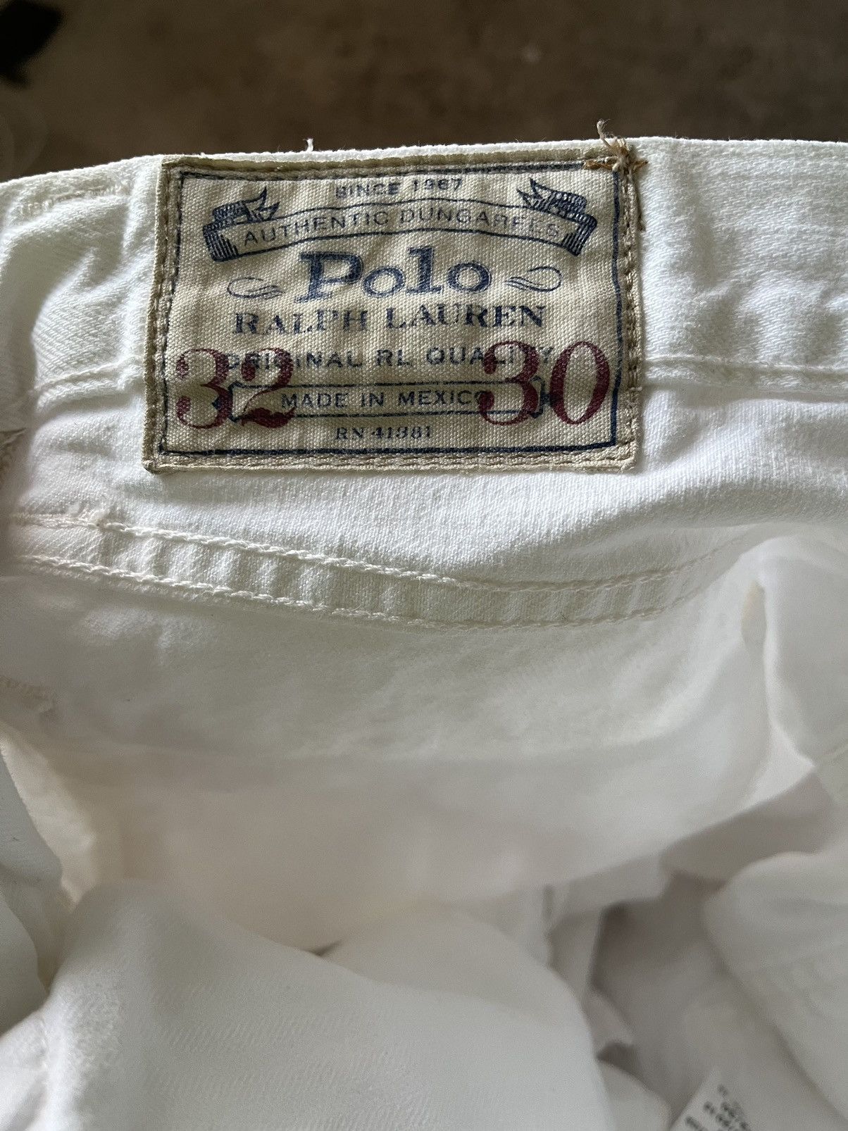 Polo Ralph Lauren White Ralph Lauren Slim Straight Jeans Size US 32 / EU 48 - 4 Thumbnail