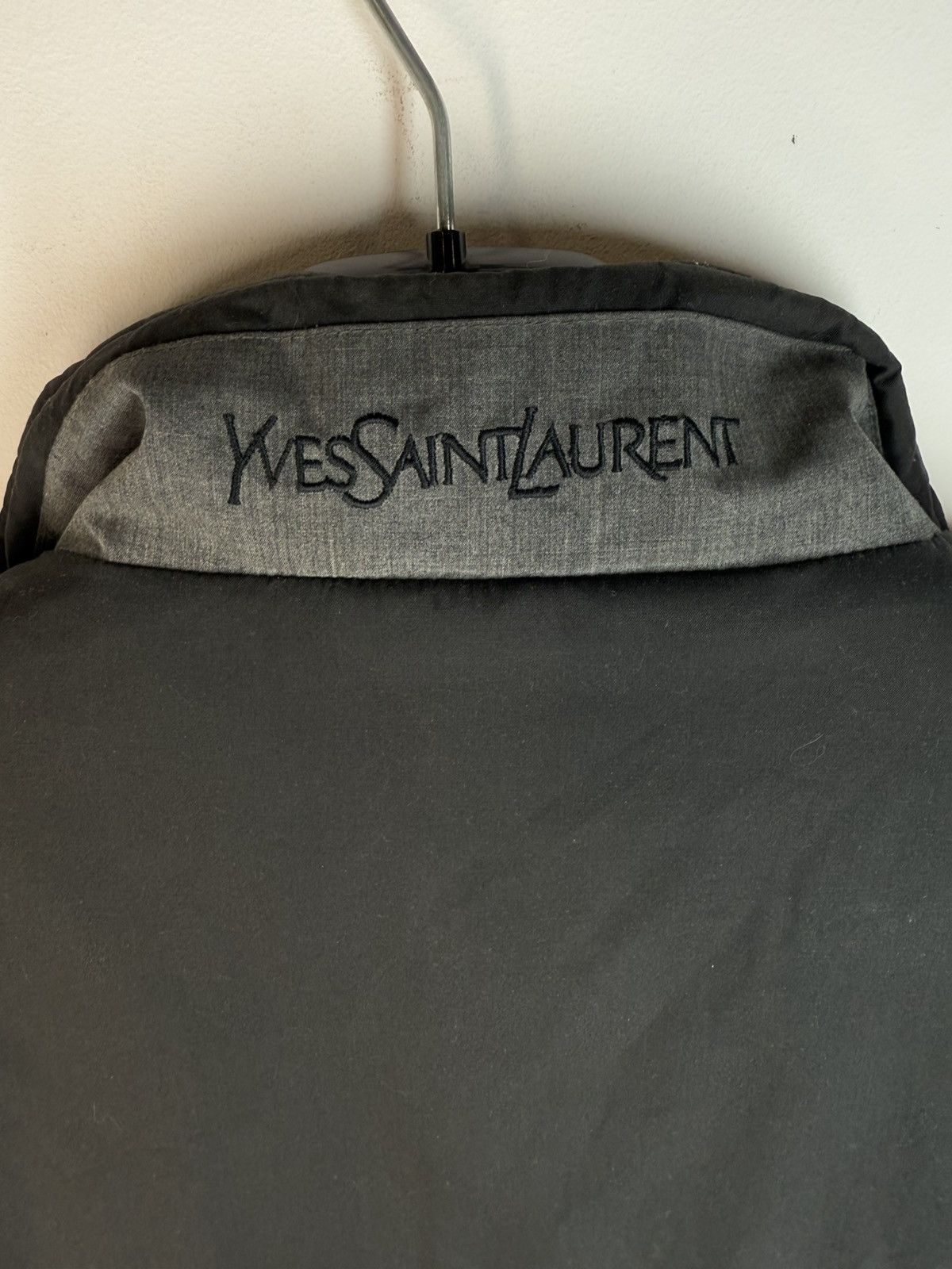 Warm YSL Jacket Black/Grey Autumn Bomber Vintage Luxury