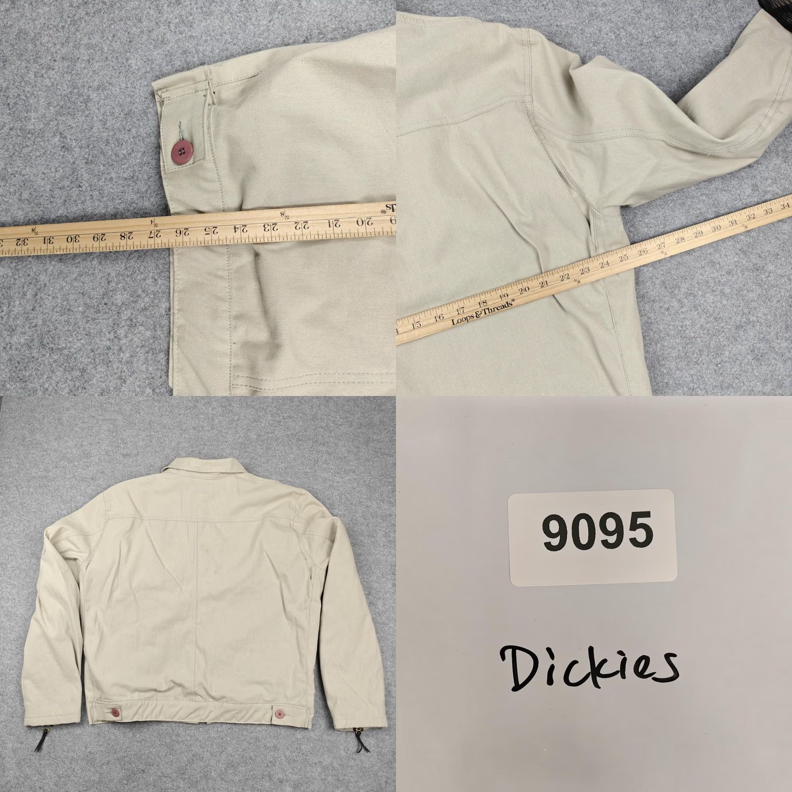 Dickies Dickies Jacket Mens 2XL Beige Khaki Ike Can Ride Moto Canvas Lined Zip Pockets Jacket Size US XXL / EU 58 / 5 - 8 Thumbnail