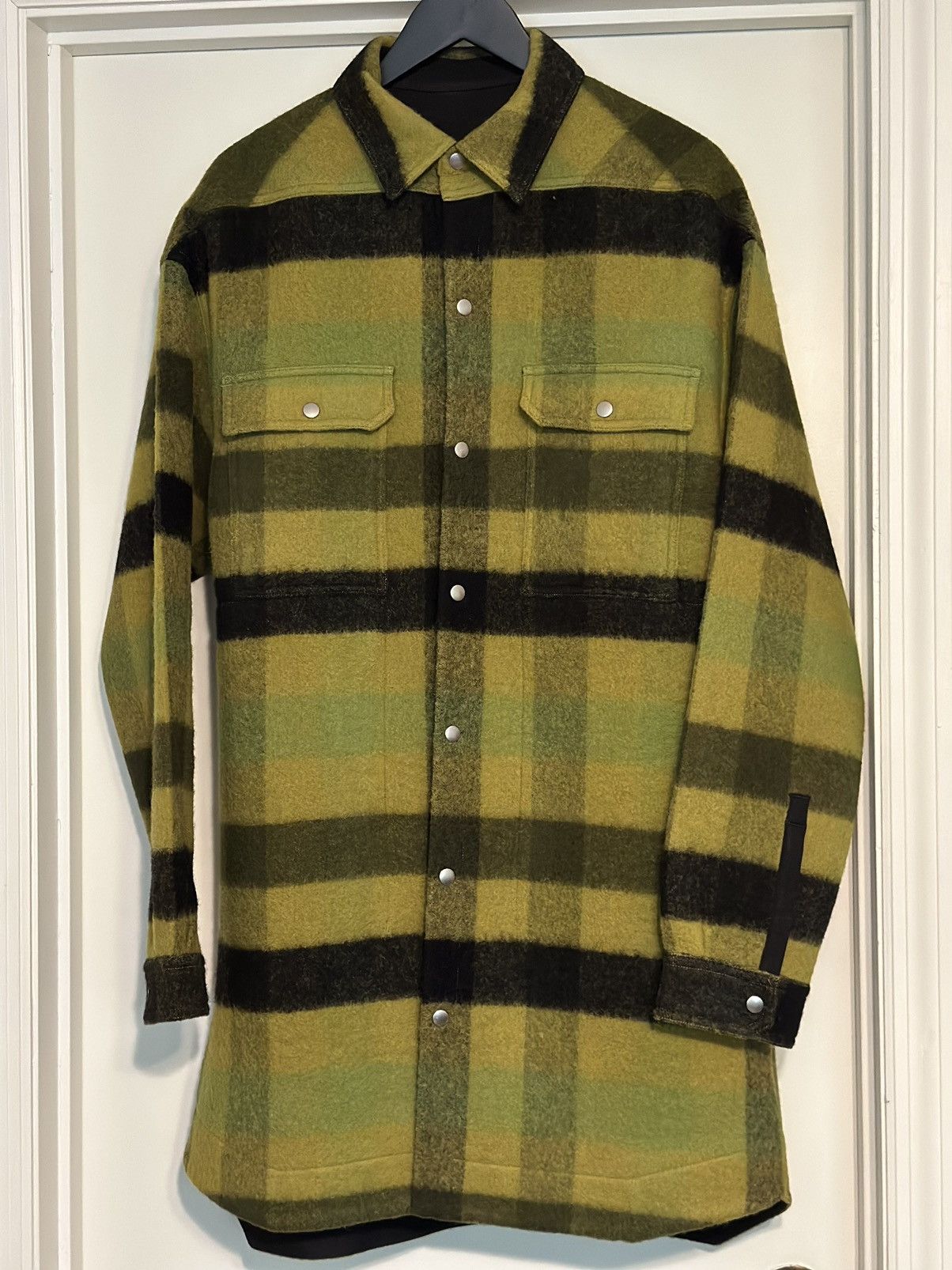 Rick Owens FW23 Jumbo Acid Plaid Overshirt Size US S / EU 44-46 / 1 - 2 Thumbnail