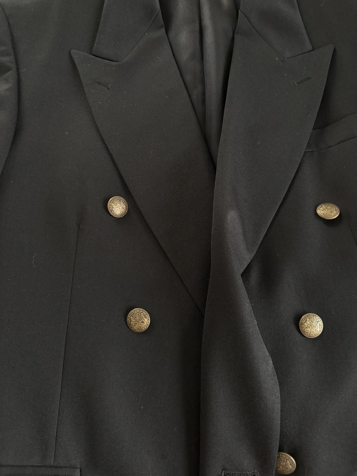 Oscar De La Renta Oscar De La Renta Double Breasted Blazer Black Size 40R - 6 Thumbnail