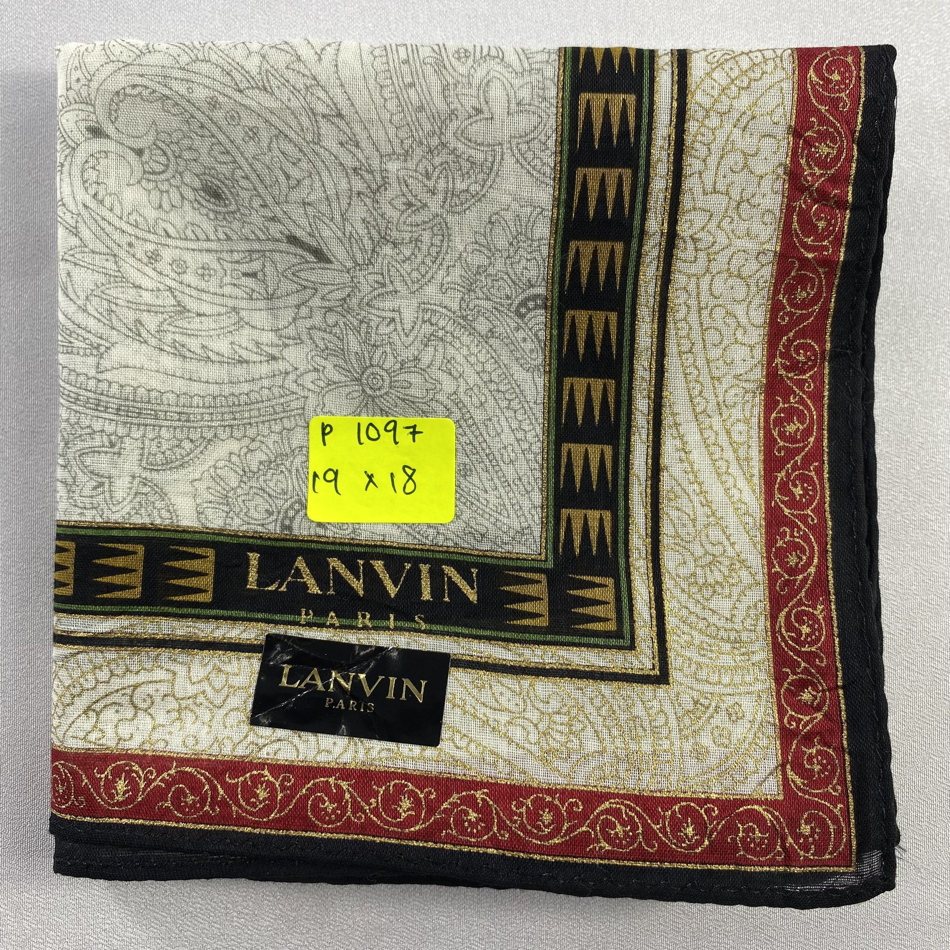 Lanvin × Vintage Lanvin Handkerchief / Neckerchief / Bandana-P1097 Size ONE SIZE - 6 Thumbnail