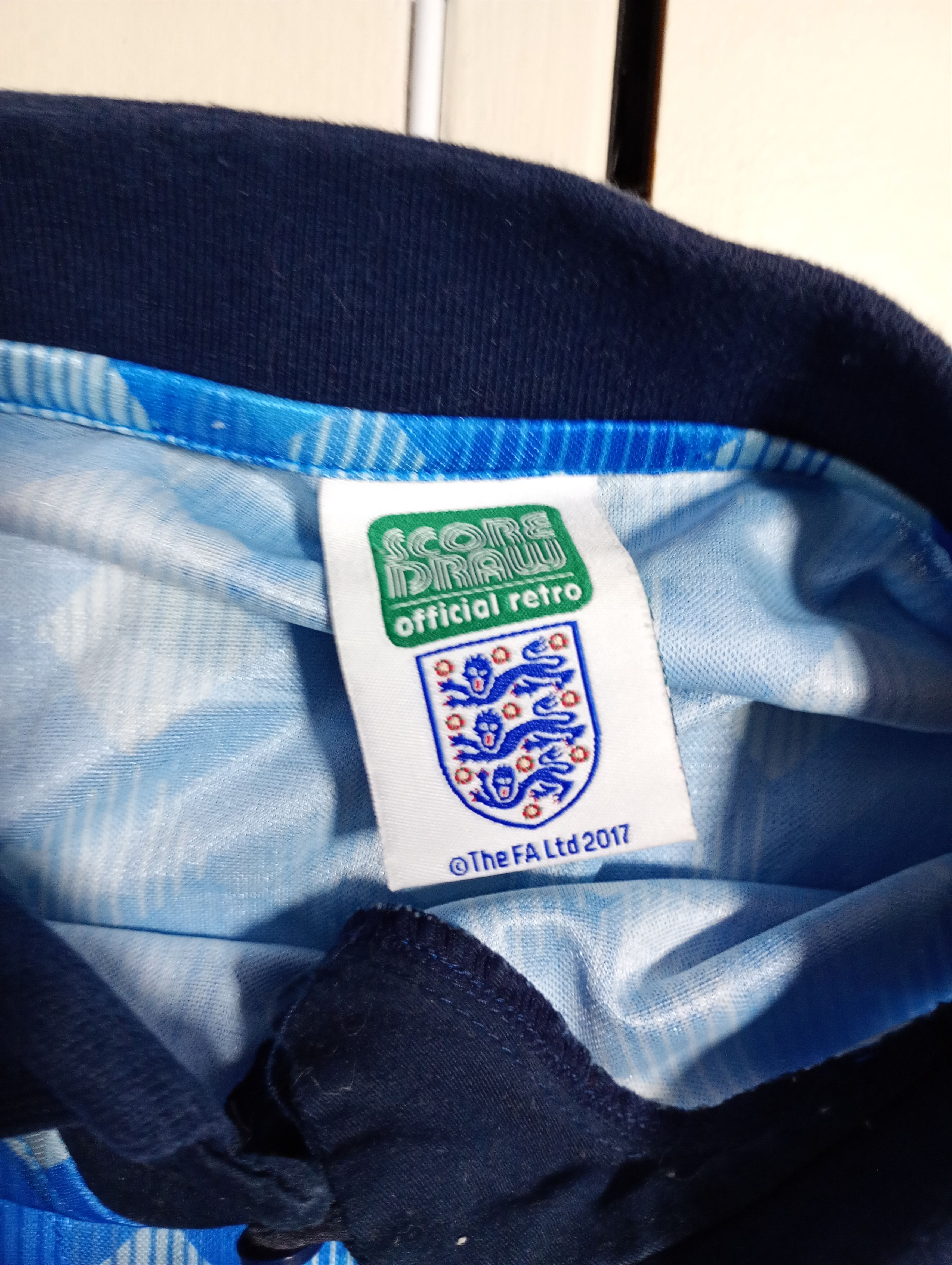 Vintage Score Draw England 1990 World Cup Third Shirt Size US S / EU 44-46 / 1 - 6 Thumbnail