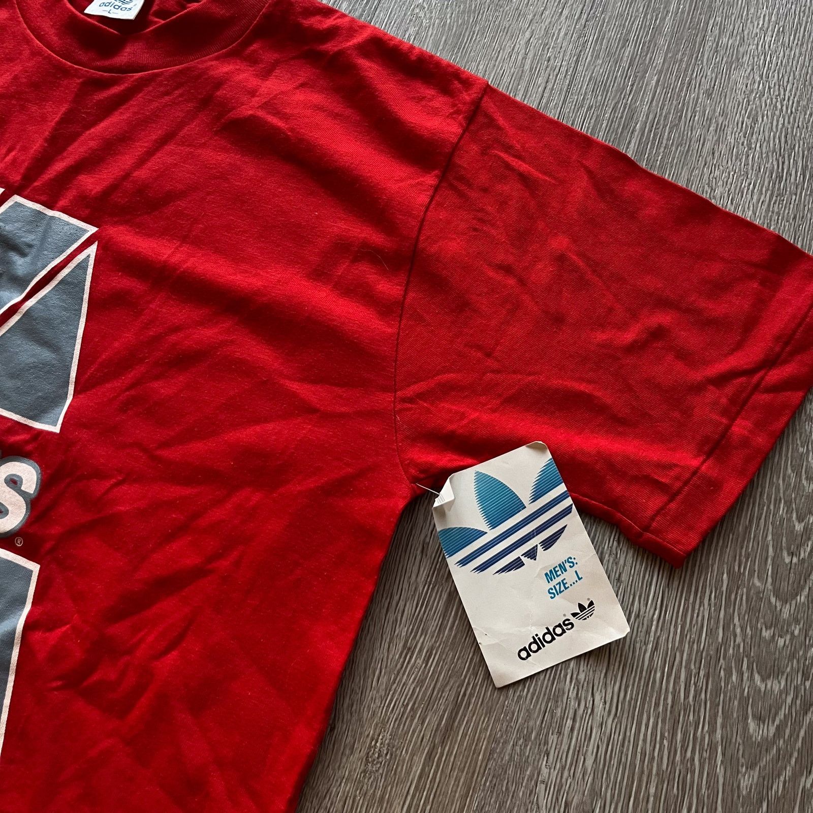 Adidas Rare Archive 80s Adidas T Shirt Single Stitch NWT Mens Large Size US L / EU 52-54 / 3 - 4 Thumbnail
