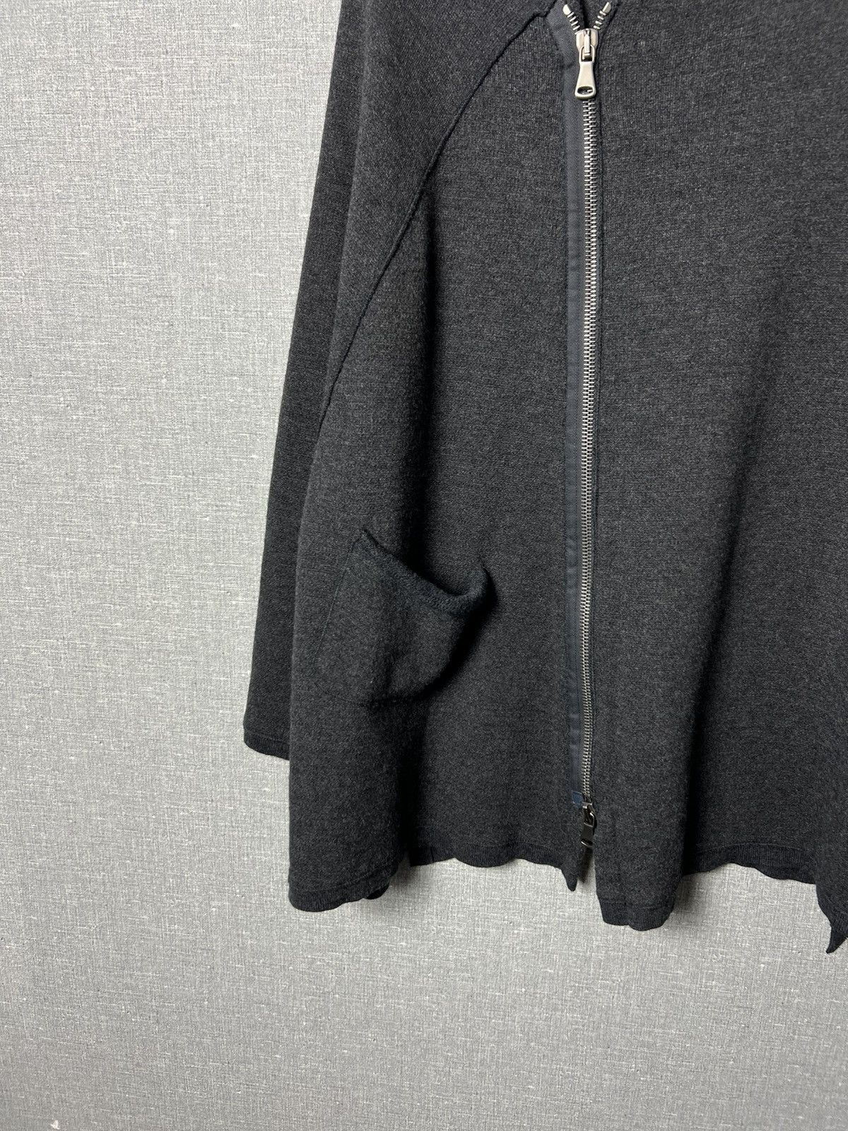 Transit Transit Par Such Asymmetric Zip Cardigan Coat Jacket Size L / US 10 / IT 46 - 3 Thumbnail
