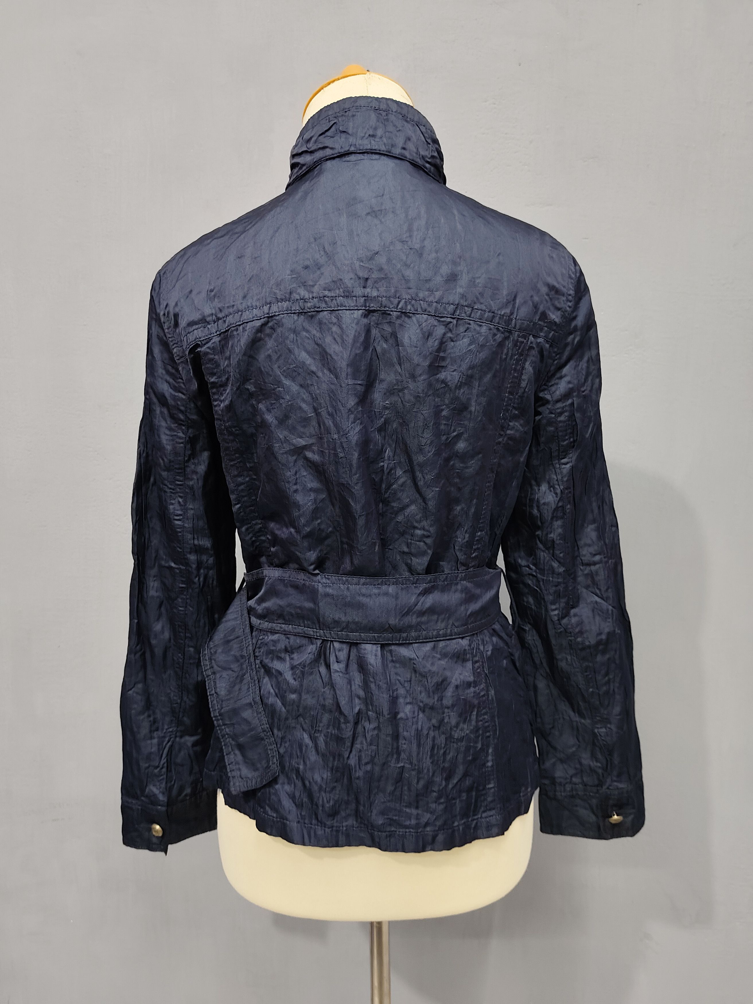 Les Copains 90s Les Copains 🇮🇹 Crinkle Belted Military Field Jacket Size M / US 6-8 / IT 42-44 - 7 Thumbnail