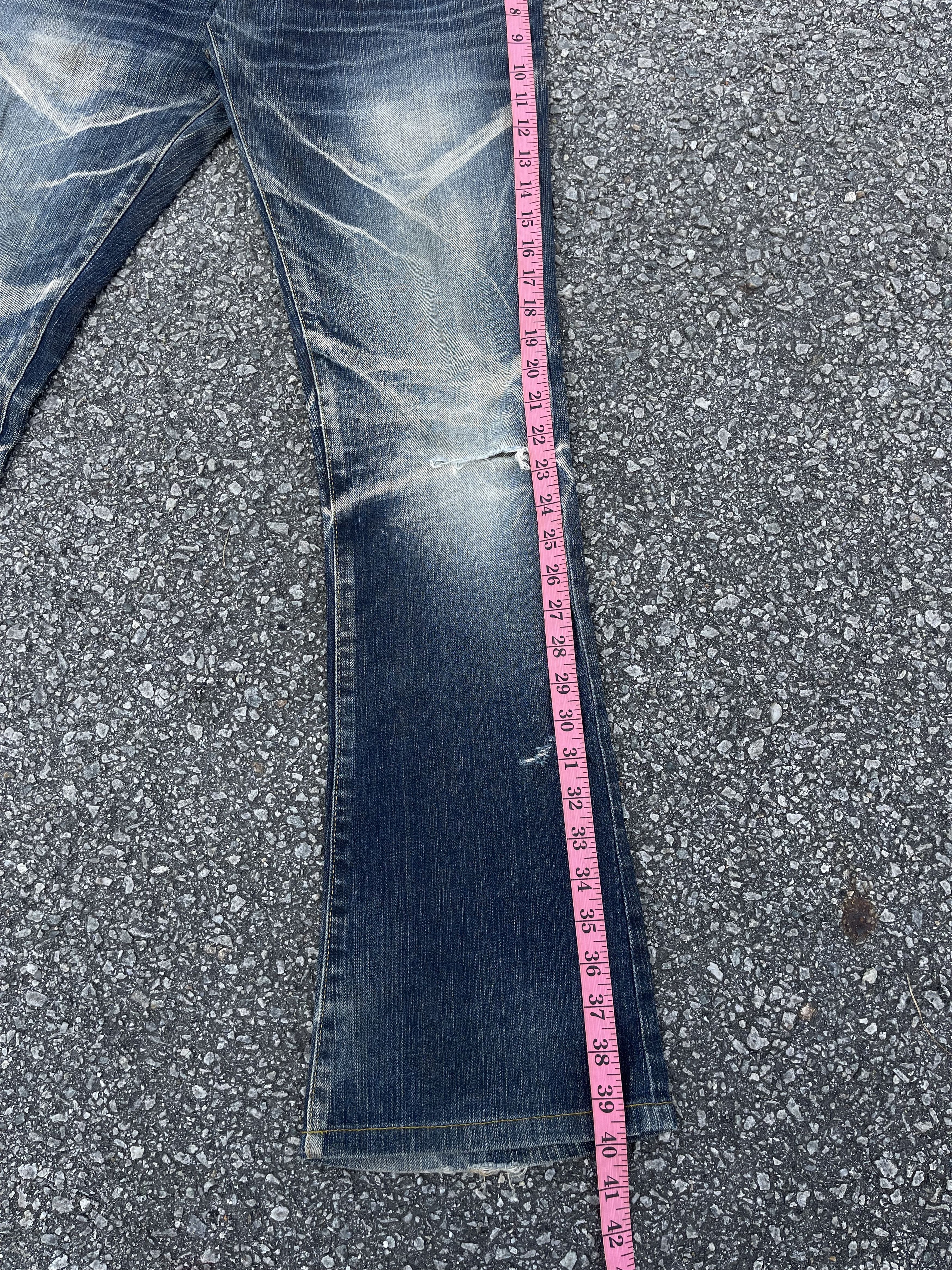 Beauty Beast × If Six Was Nine × Tornado Mart Tornado Mart Knee Ripped Super Flare Jeans Size US 32 / EU 48 - 9 Thumbnail