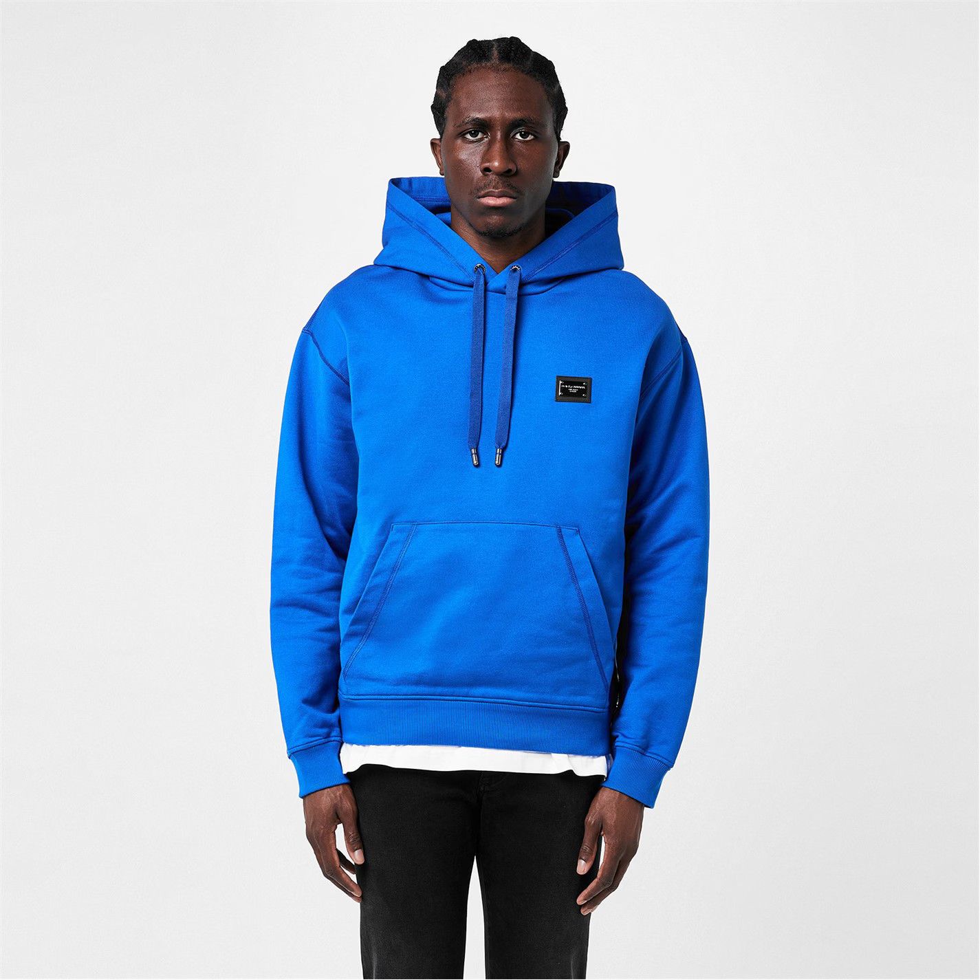 Dolce & Gabbana o1g2r1mq0426 Cotton Plate Hoodie in Blue Size US XXL / EU 58 / 5 - 2 Thumbnail