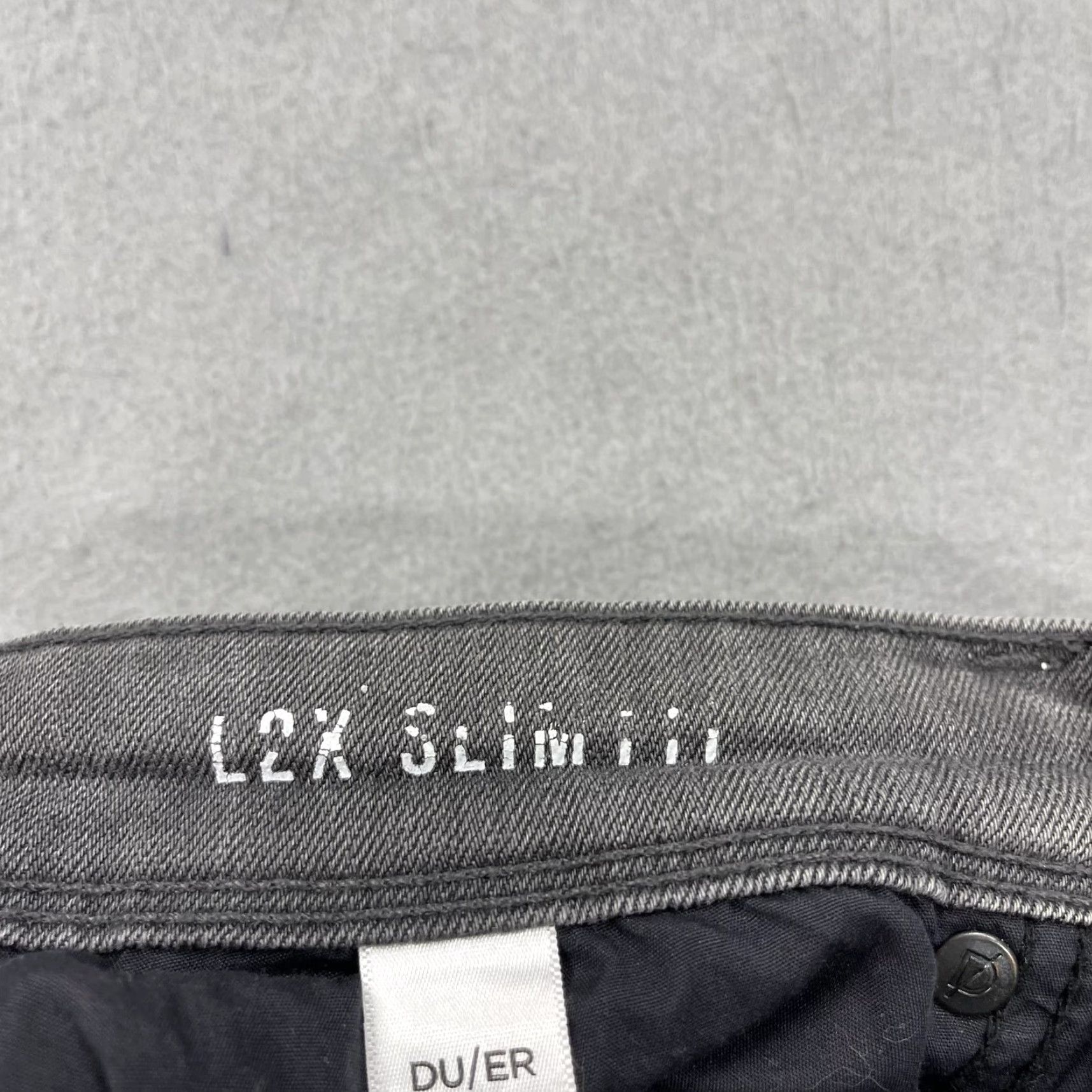 Denime DU/ER L2X Slim Jeans Mens 28x30 Gray Moisture Wicking Stretch Denim Quick Dry Anti-Microbial Pockets Straight Casual Size US 28 / EU 44 - 7 Thumbnail