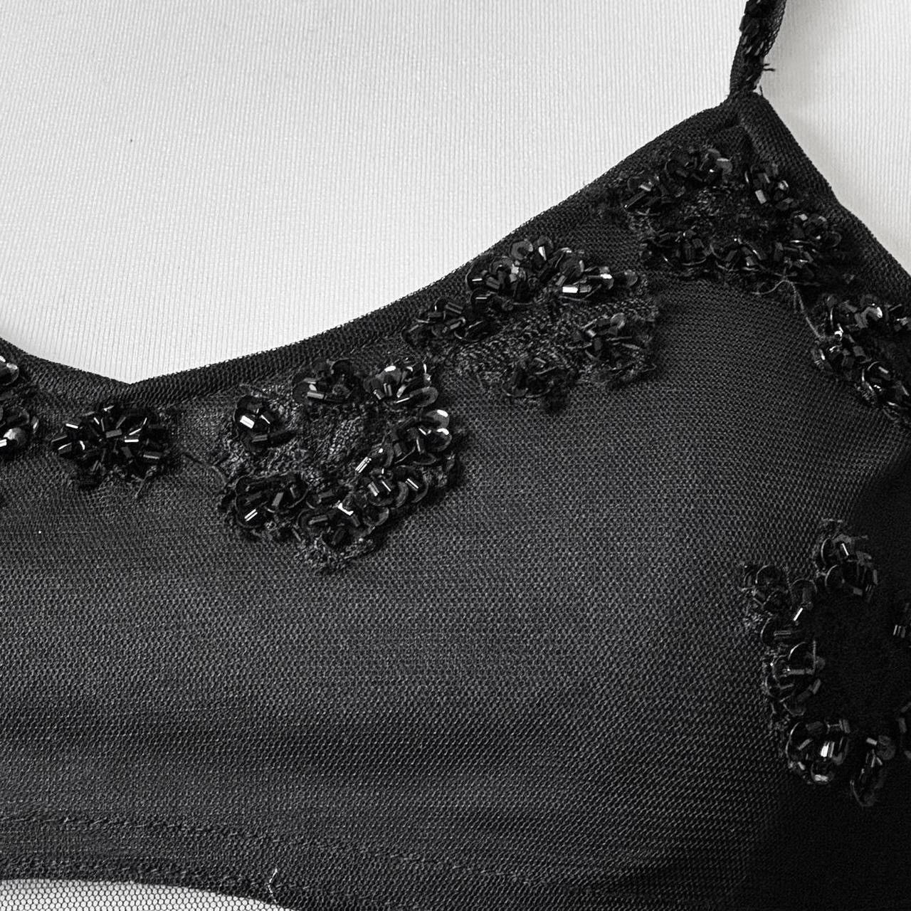 Vintage Unique gothic avant-garde blouse with embroidered beads Size S / US 4 / IT 40 - 8 Thumbnail