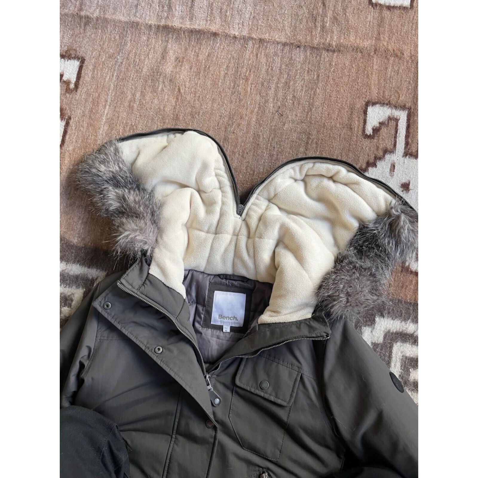 Bench Bench Vintage y2k Fur Trim Bomber Jacket 8587AC Size M / US 6-8 / IT 42-44 - 6 Thumbnail