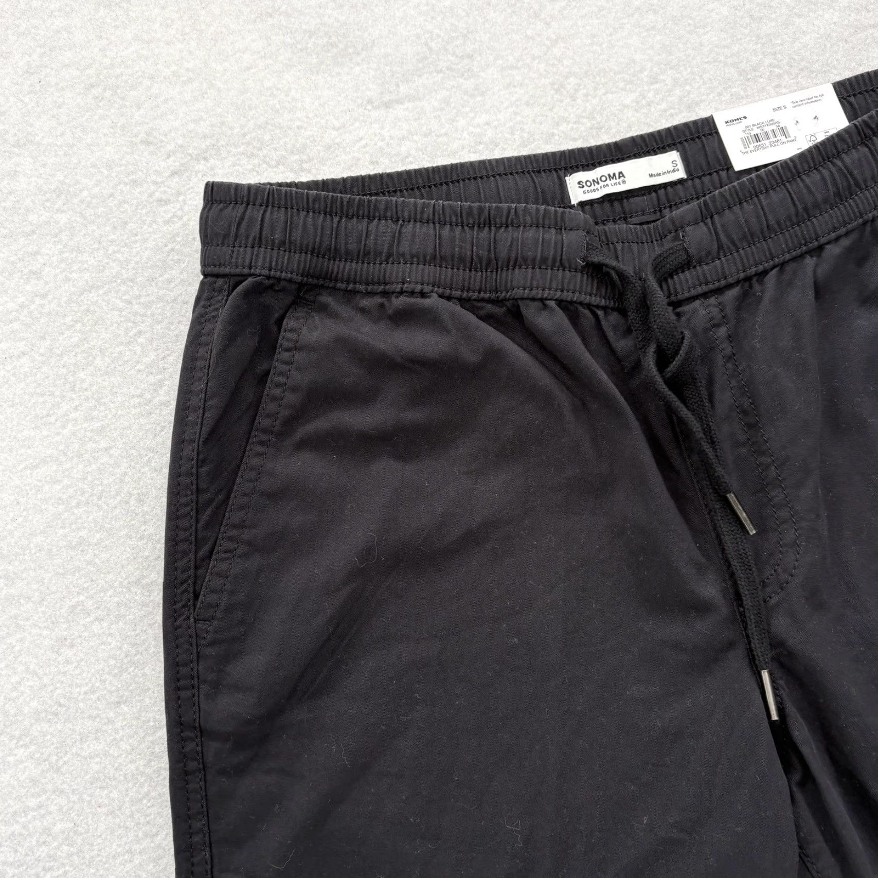 Vintage Sonoma Jogger Pants Mens Small Black Everyday Pull-On Slim Chino Casual Preppy Size US 29 - 3 Thumbnail