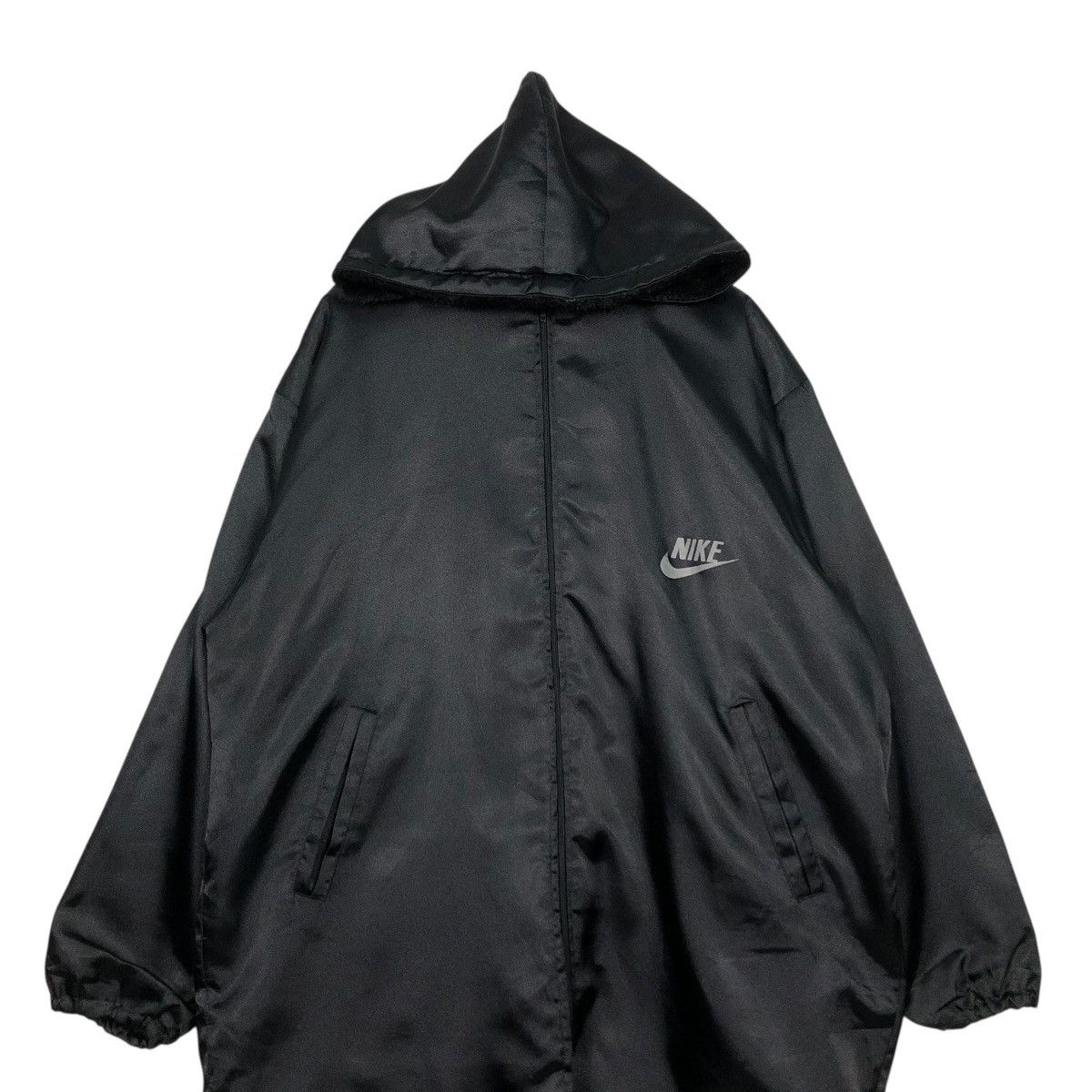 Nike 🔥VINTAGE NIKE LONG JACKET BLANKET BIG SWOOSH BACK HIT Size US L / EU 52-54 / 3 - 5 Thumbnail