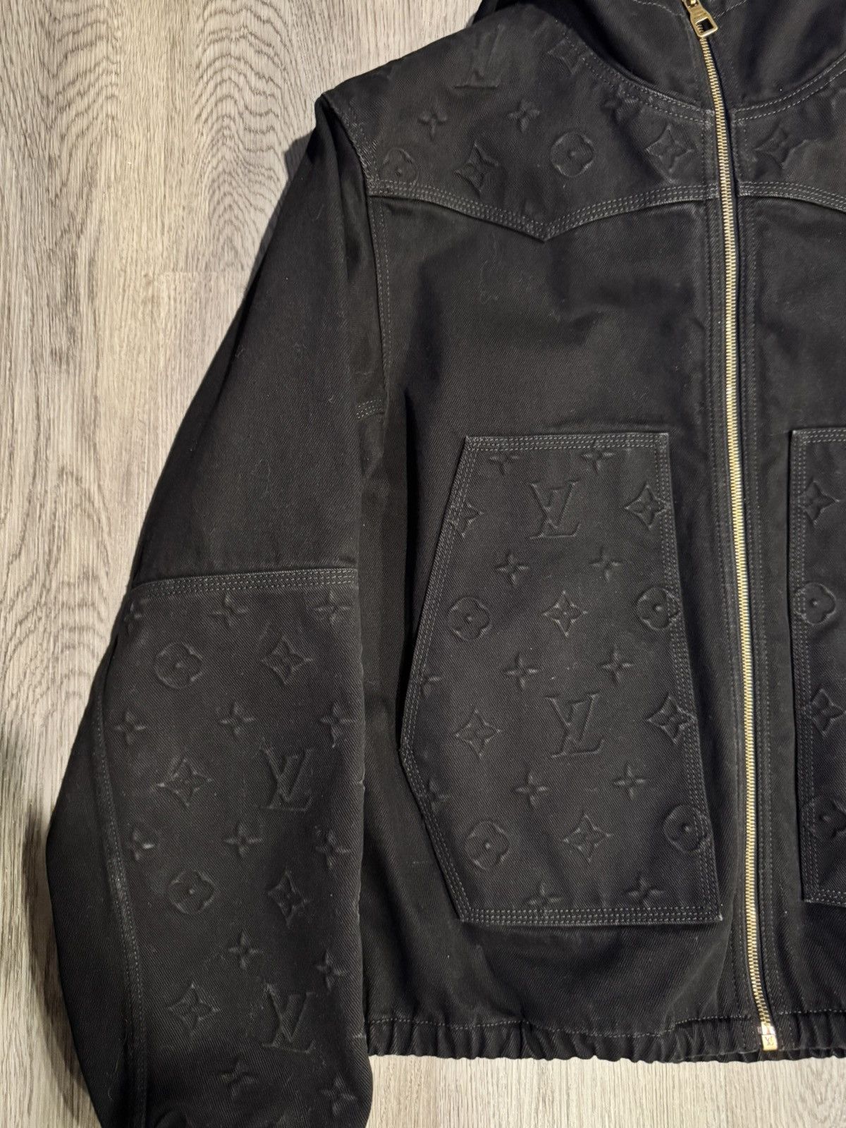 Louis Vuitton Louis Vuitton Monogram Detail Hooded Denim Jacket Size US M / EU 48-50 / 2 - 5 Thumbnail