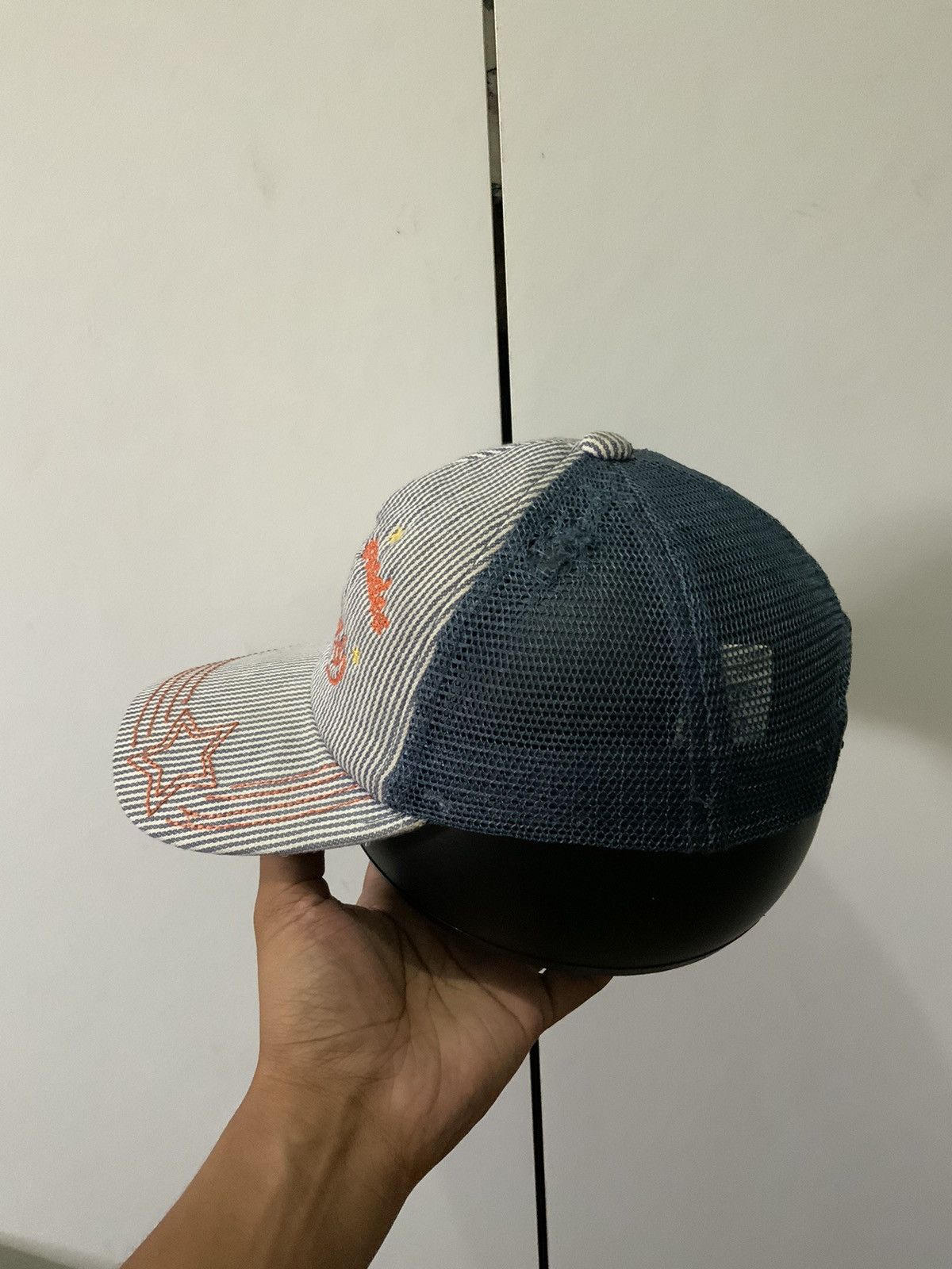 Japanese Brand Jack of all made workers hickory Trucker Hat Size ONE SIZE - 2 Thumbnail