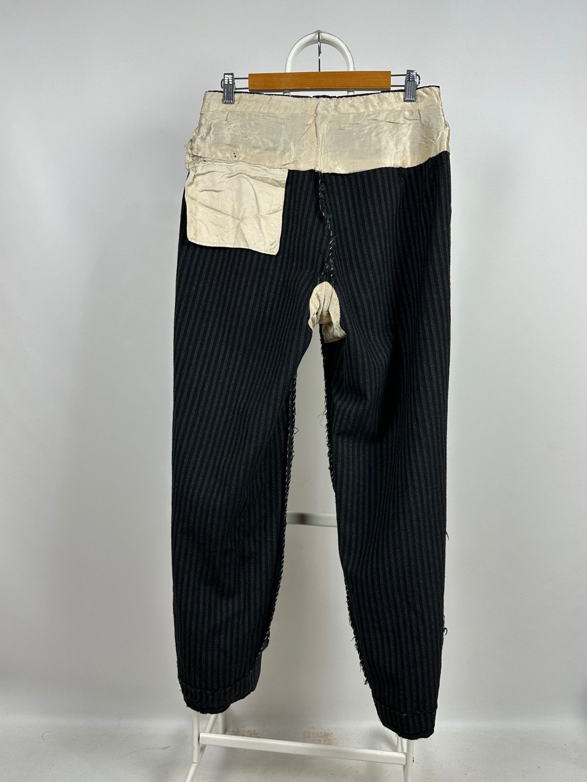 Vintage 1930-50s Antique European Work High Waist Wool Trousers Size US 30 / EU 46 - 19 Thumbnail