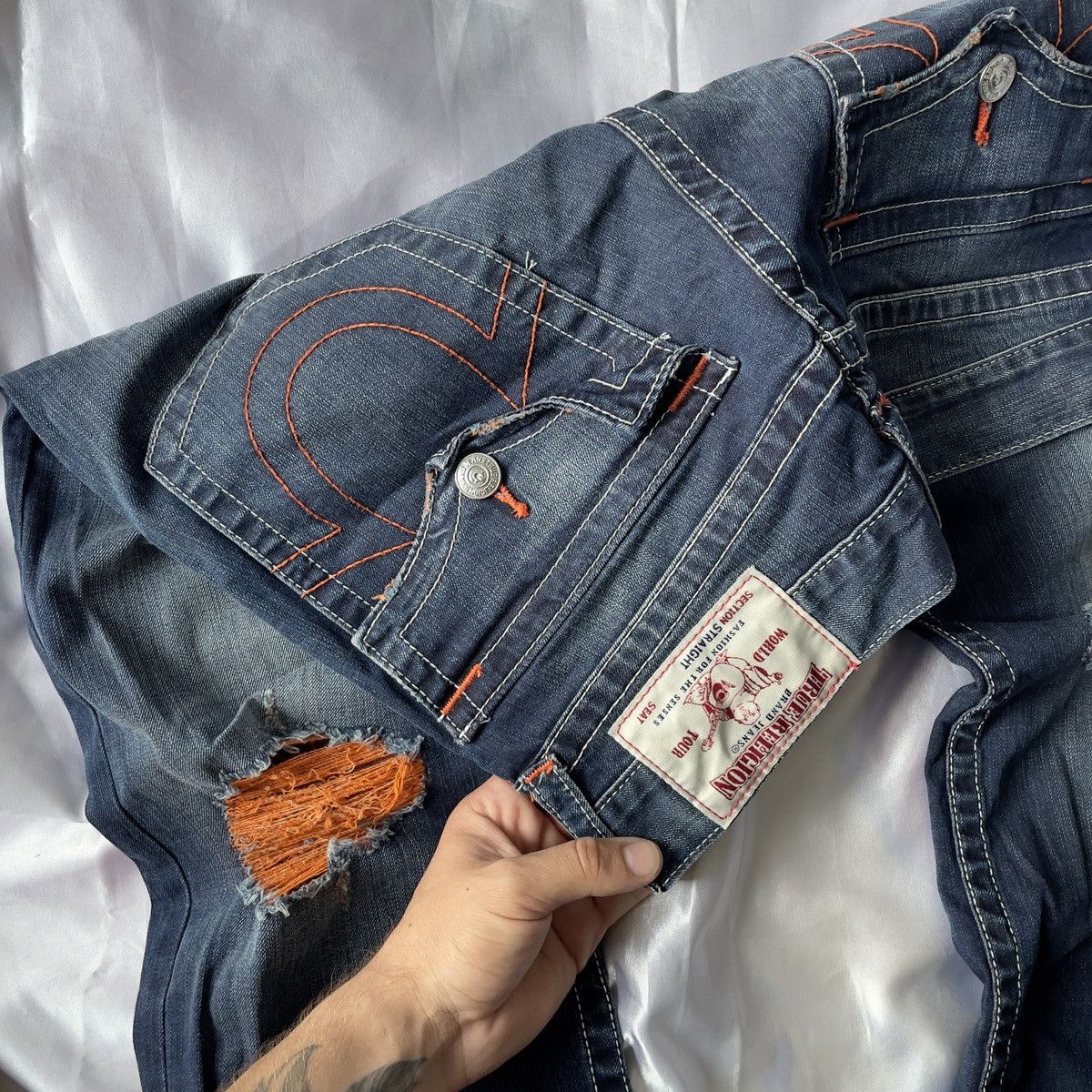 True Religion × Vintage True Religion Denim Straight 32 Size US 32 / EU 48 - 7 Thumbnail