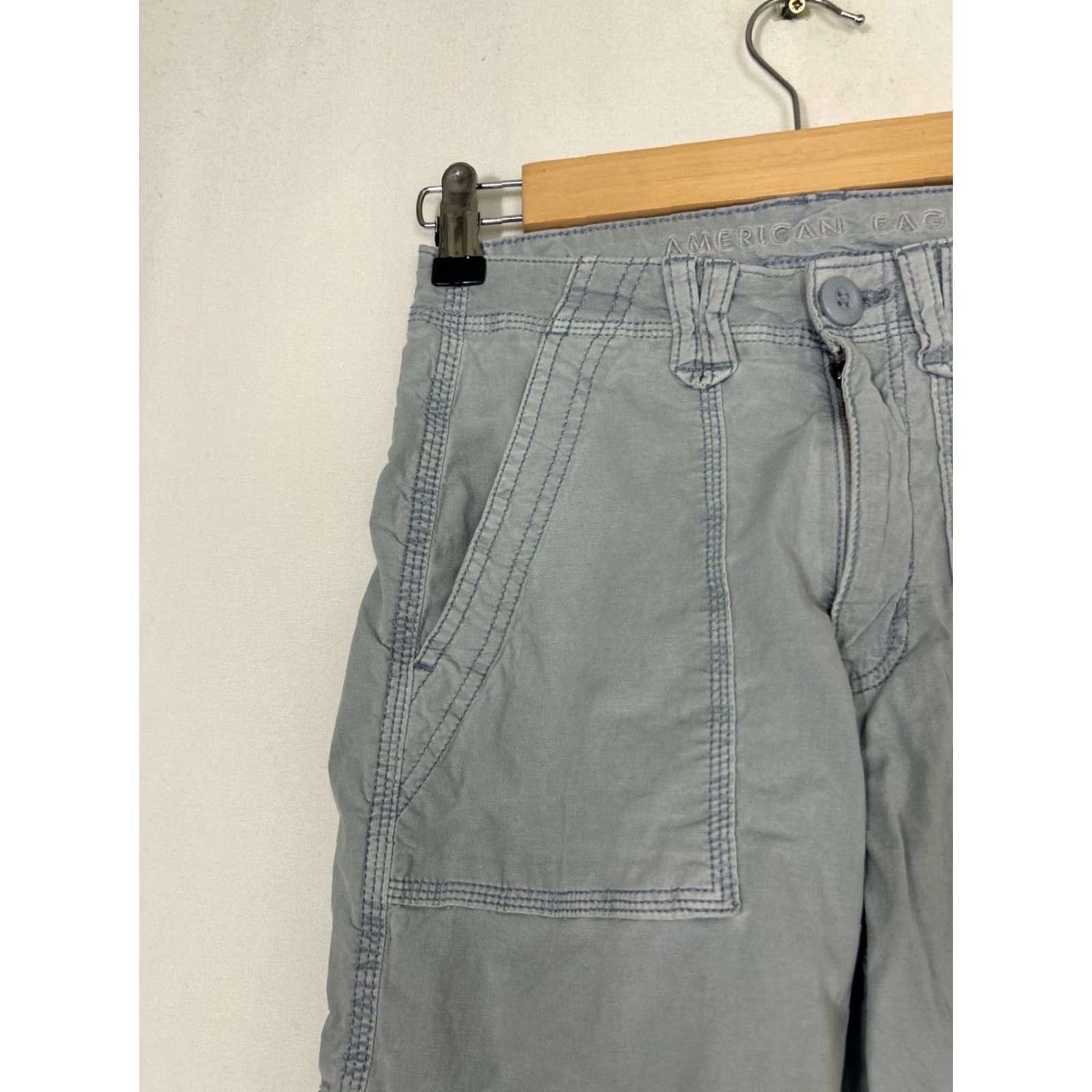 American Eagle Outfitters VINTAGE American Eagle Stretch Pants Blue 00 Women Ankle Cotton Blend 24x29 Size 24" / US 00 / IT 34 - 4 Thumbnail