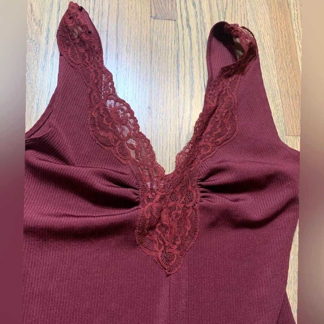 Free People Free People Bodysuit One Piece M Red Women Regular Medium Bodysuit Size M / US 6-8 / IT 42-44 - 4 Thumbnail