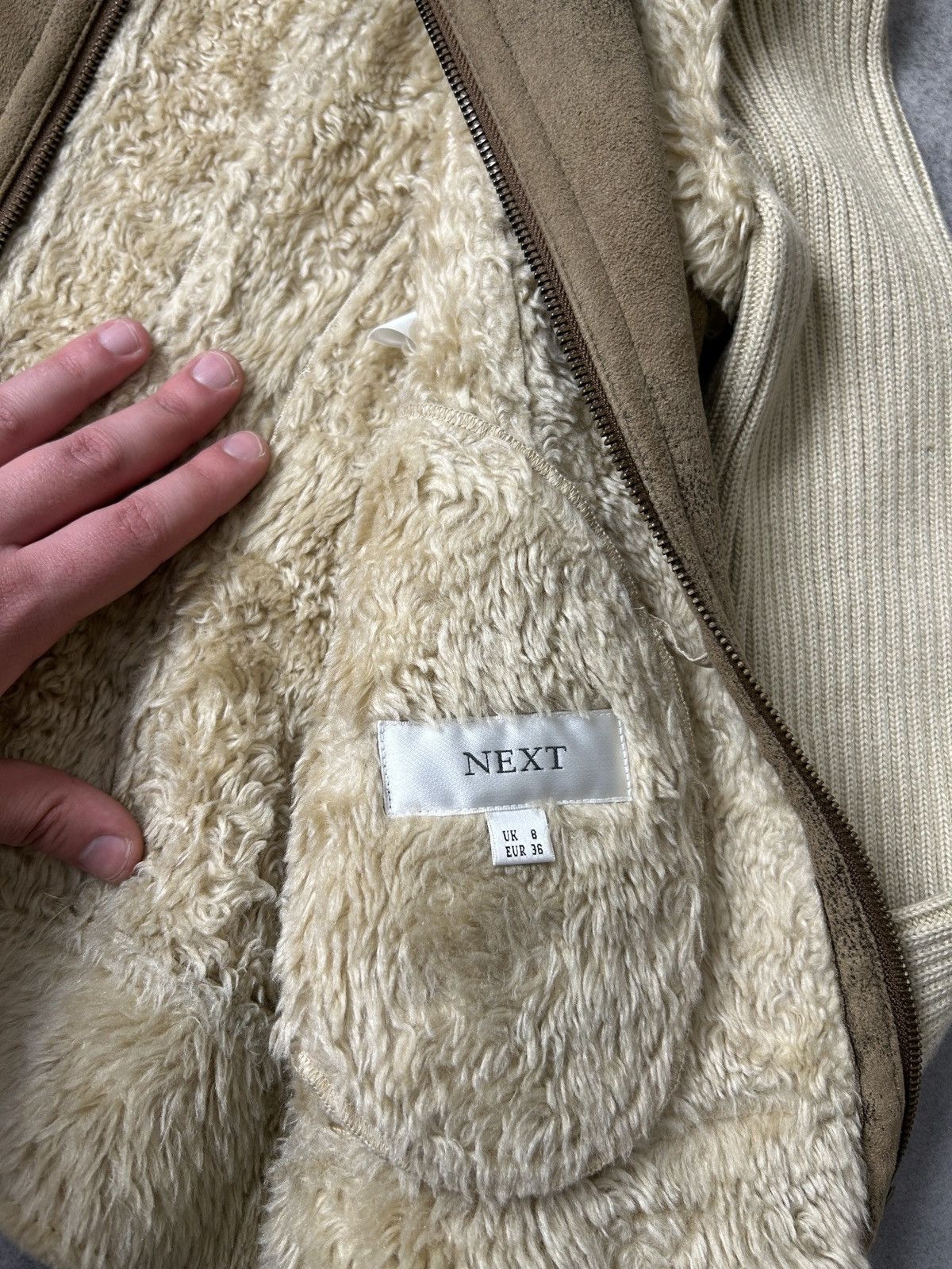 Japanese Brand Vintage Japanese Brand y2k sherpa knit jacket mens brown Size S / US 4 / IT 40 - 5 Thumbnail