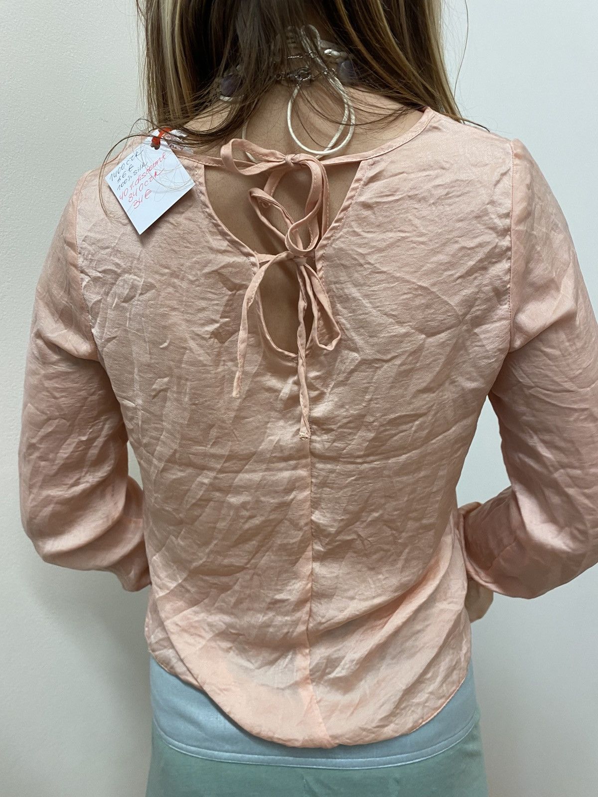 Vintage Coquette light pink silk blouse Size S / US 4 / IT 40 - 4 Thumbnail