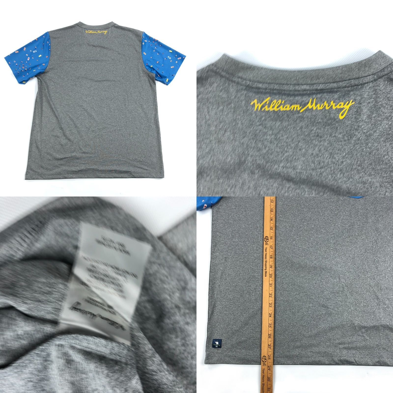 Vintage William Murray Golf T Shirt Mens L Gray Pocket Tee Performance Size US L / EU 52-54 / 3 - 8 Thumbnail