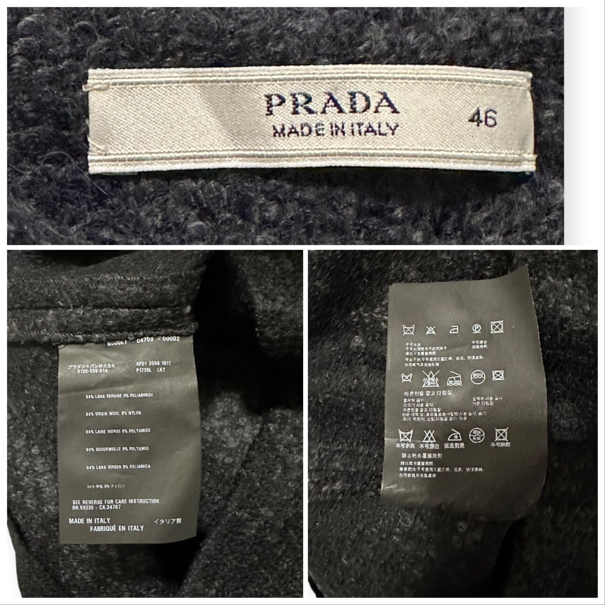 Prada Prada FW2009 Gray Plaid Wool Pencil Skirt IT 46 Made in Ital Size 32" / US 10 / IT 46 - 3 Thumbnail