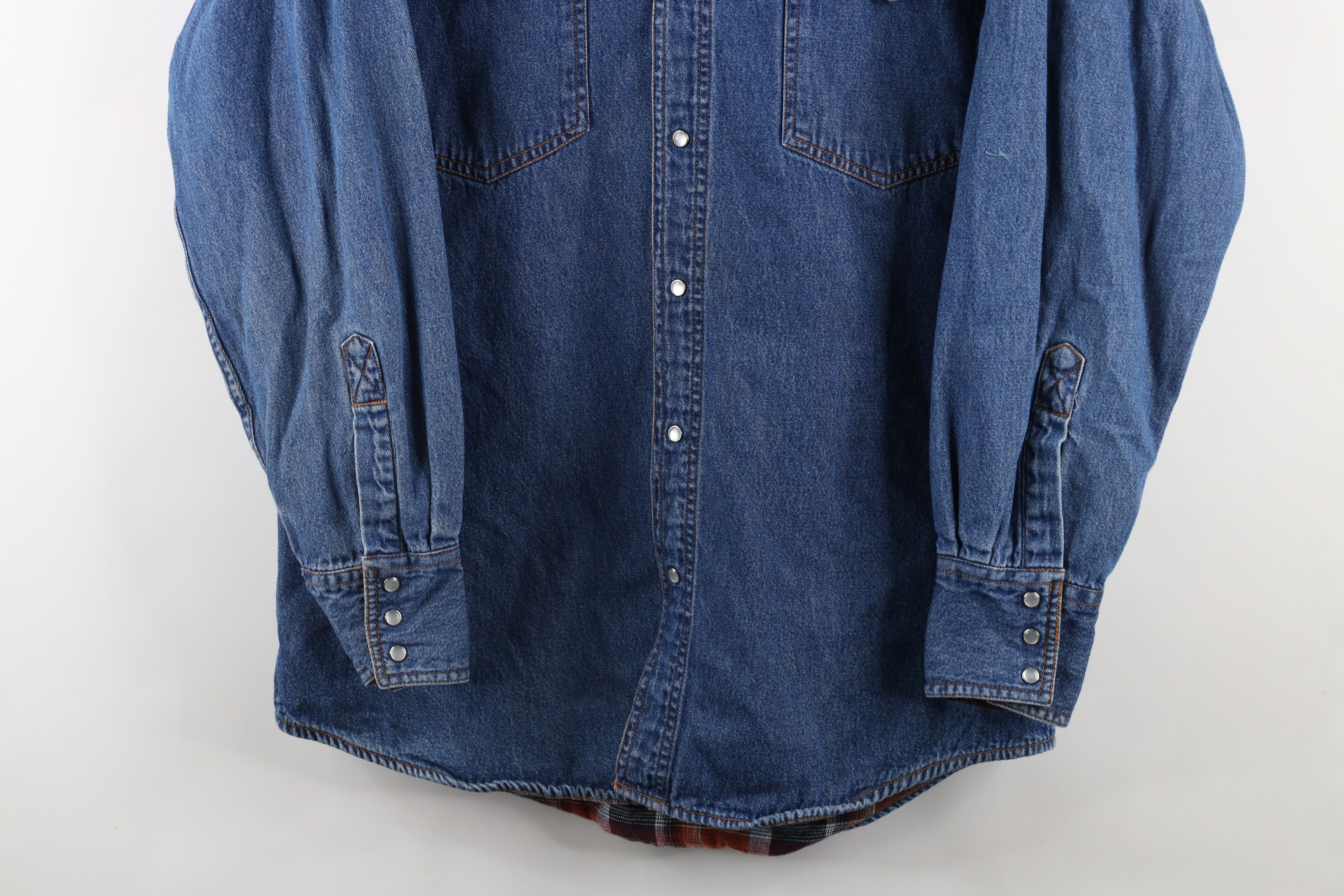 Vintage Vintage 90s Streetwear Denim Button Shirt Jacket Shacket Size US M / EU 48-50 / 2 - 3 Thumbnail