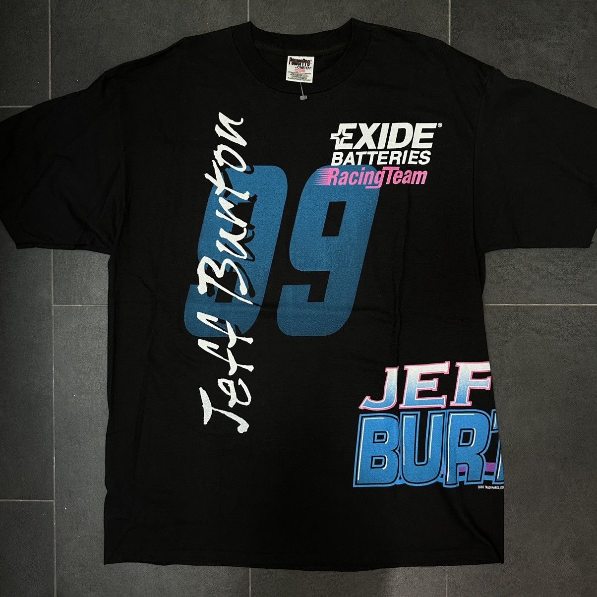 NASCAR Crazy vintage 90s Jeff Burton wrap around nascar t-shirt Size US XL / EU 56 / 4 - 1 Thumbnail