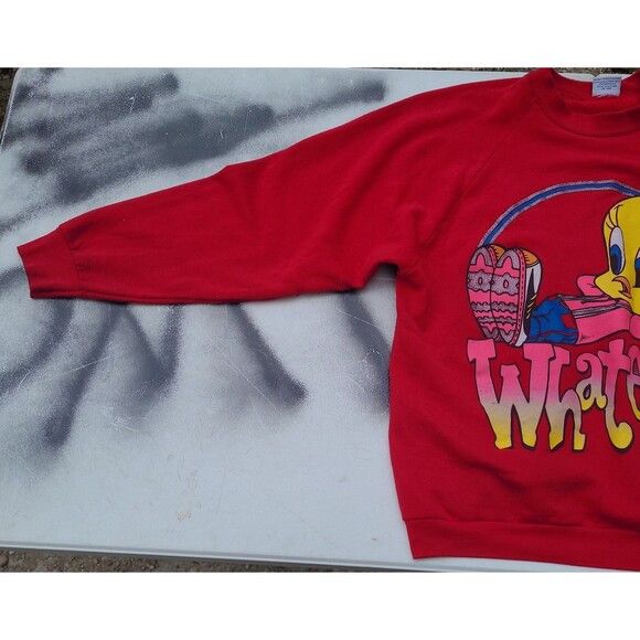 Warner Bros Vtg Tweety Bird Looney Tunes Crewneck Sweatshirt Freeze 1996 Size US XXL / EU 58 / 5 - 3 Thumbnail