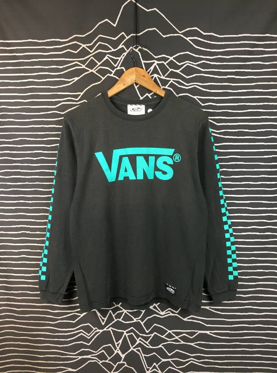 Vans Vans Off The Wall Big Logo Checkerboard Sleeves Tee Size M Size US M / EU 48-50 / 2 - 2 Thumbnail