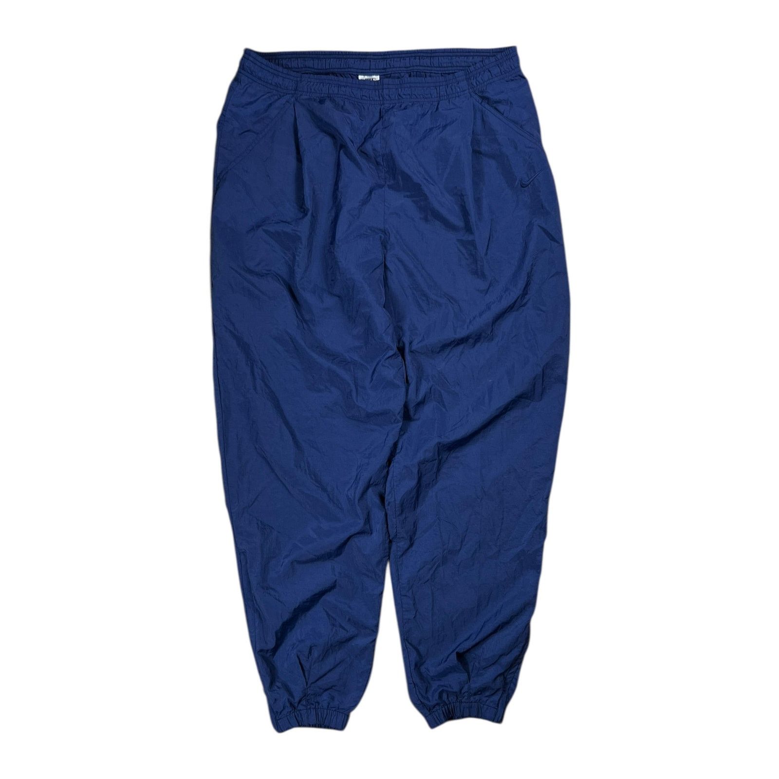 Nike × Vintage Vintage 90s Nike mini swoosh tonal navy track pants (XL) Size US 36 / EU 52 - 1 Thumbnail