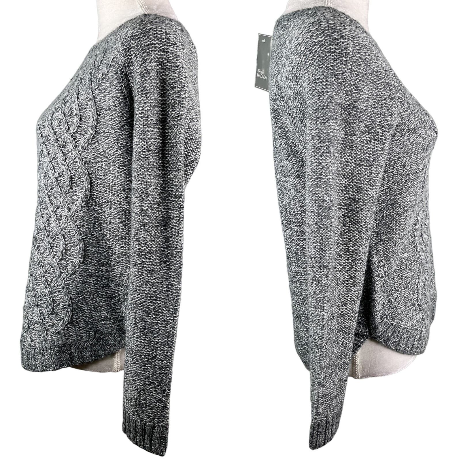 Other 89th & Madison Sweater Charcoal Marled Gray White Medium New Size M / US 6-8 / IT 42-44 - 8 Thumbnail