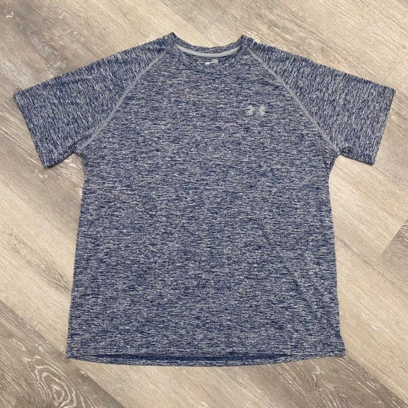 Under Armour Under Armour Blue Heathered Athletic Workout Shirt Men Large Size US L / EU 52-54 / 3 - 1 Thumbnail