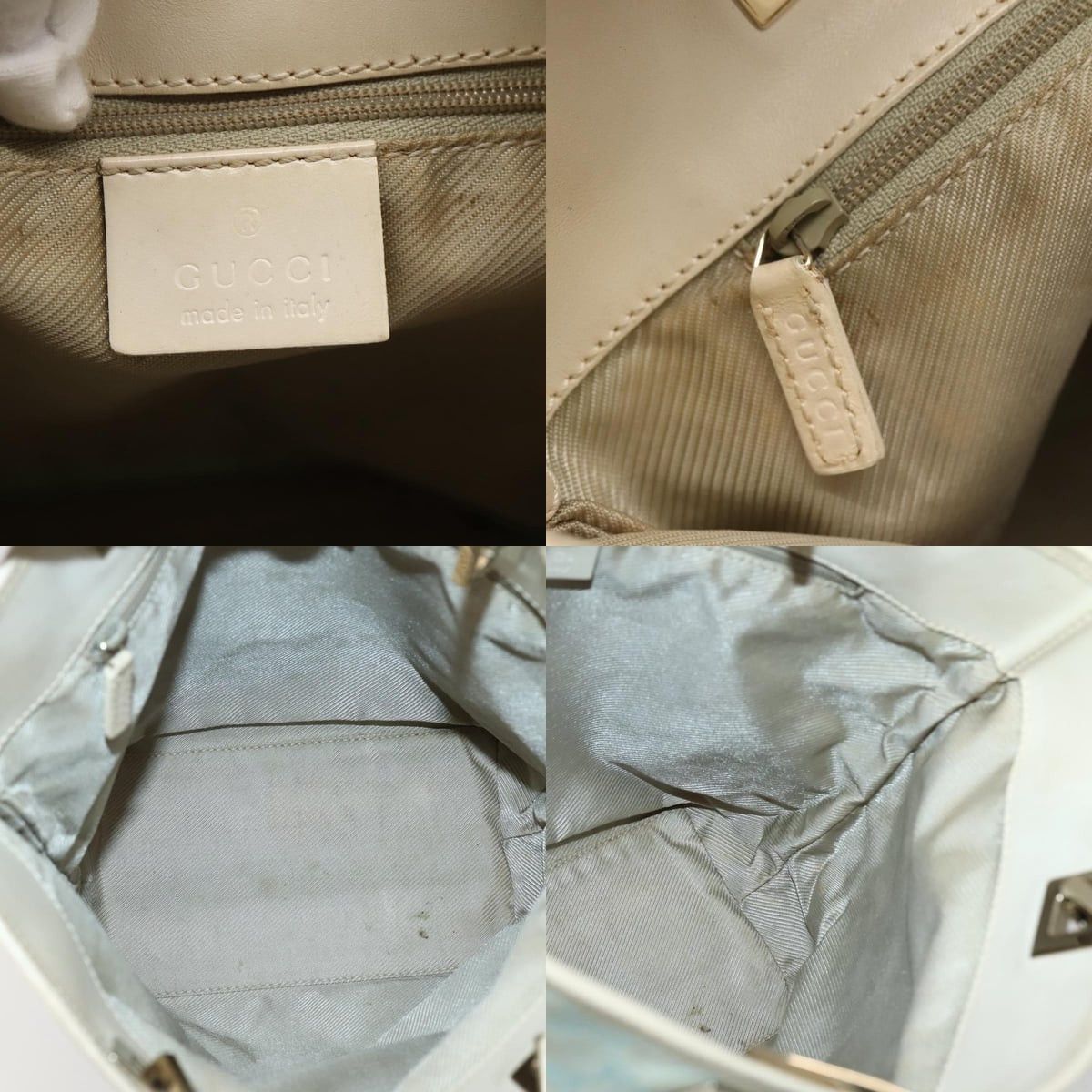 Gucci GUCCI GG Canvas Tote Bag Light Blue Gold 002 002 Size ONE SIZE - 11 Thumbnail