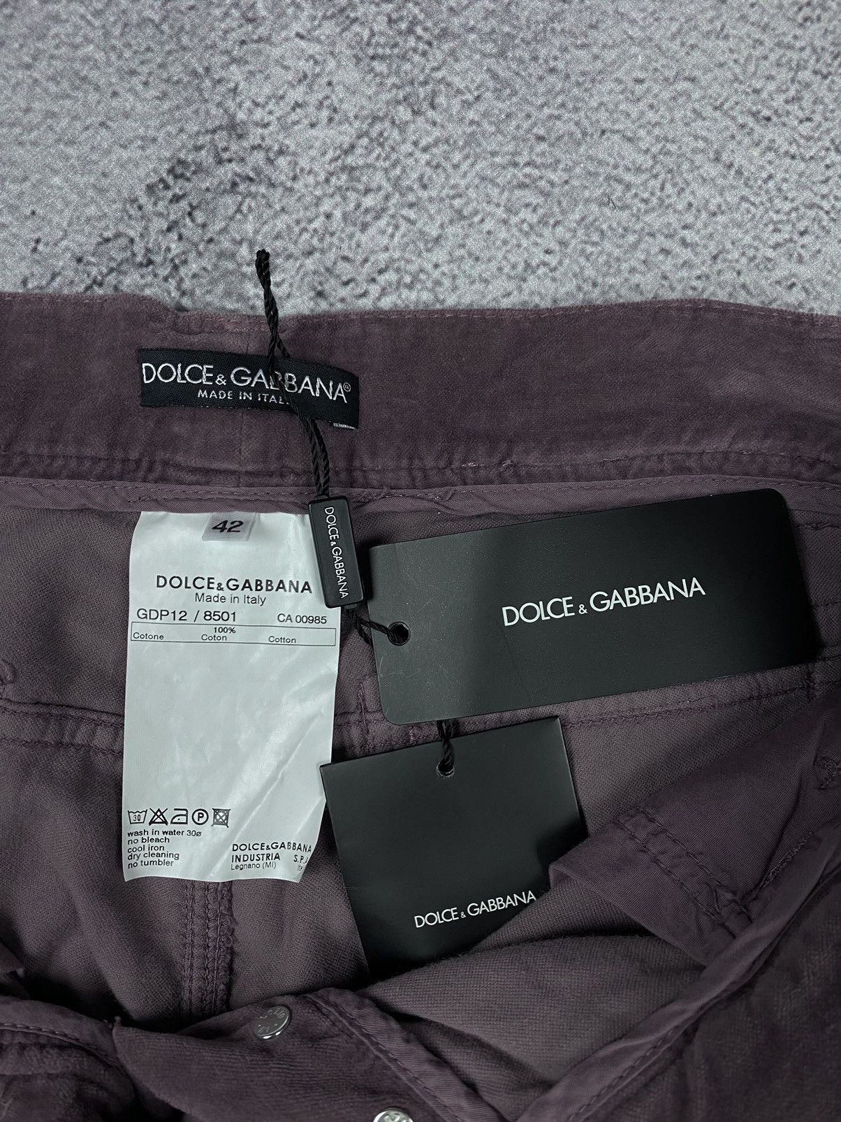 Dolce & Gabbana × Vintage Dolce Gabbana Runway 2003 Velvet Velour Bondage Womens Pants Size 28" / US 6 / IT 42 - 21 Thumbnail