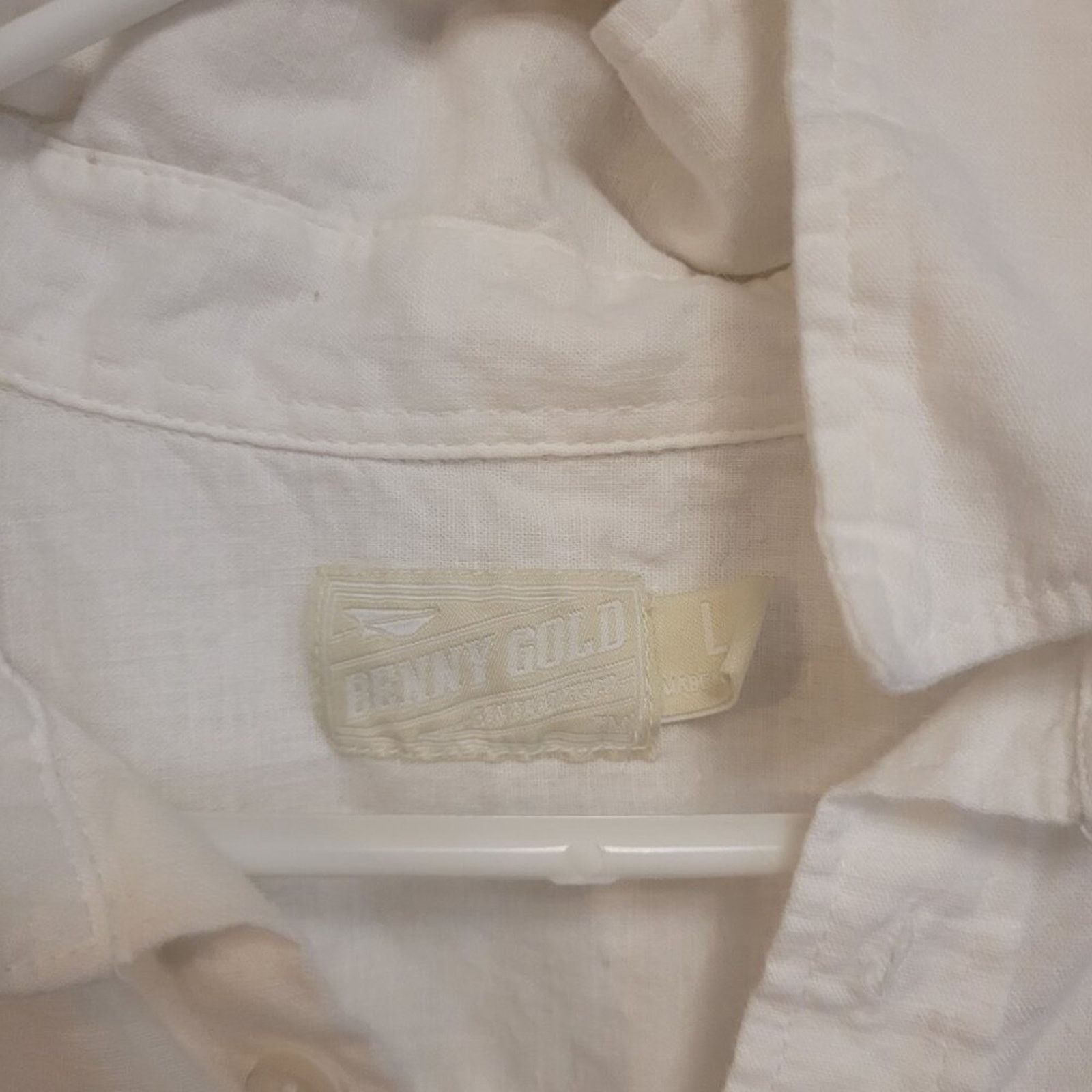 Benny Gold Benny Gold Men's White Casual Button Down Shirt Size Large Size US L / EU 52-54 / 3 - 3 Thumbnail